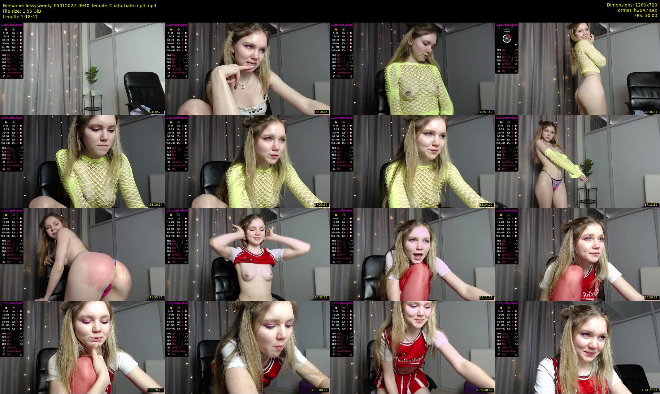 lessysweety — 79 minute Chaturbate female cam show recording, 720p, Jan 5, 2022