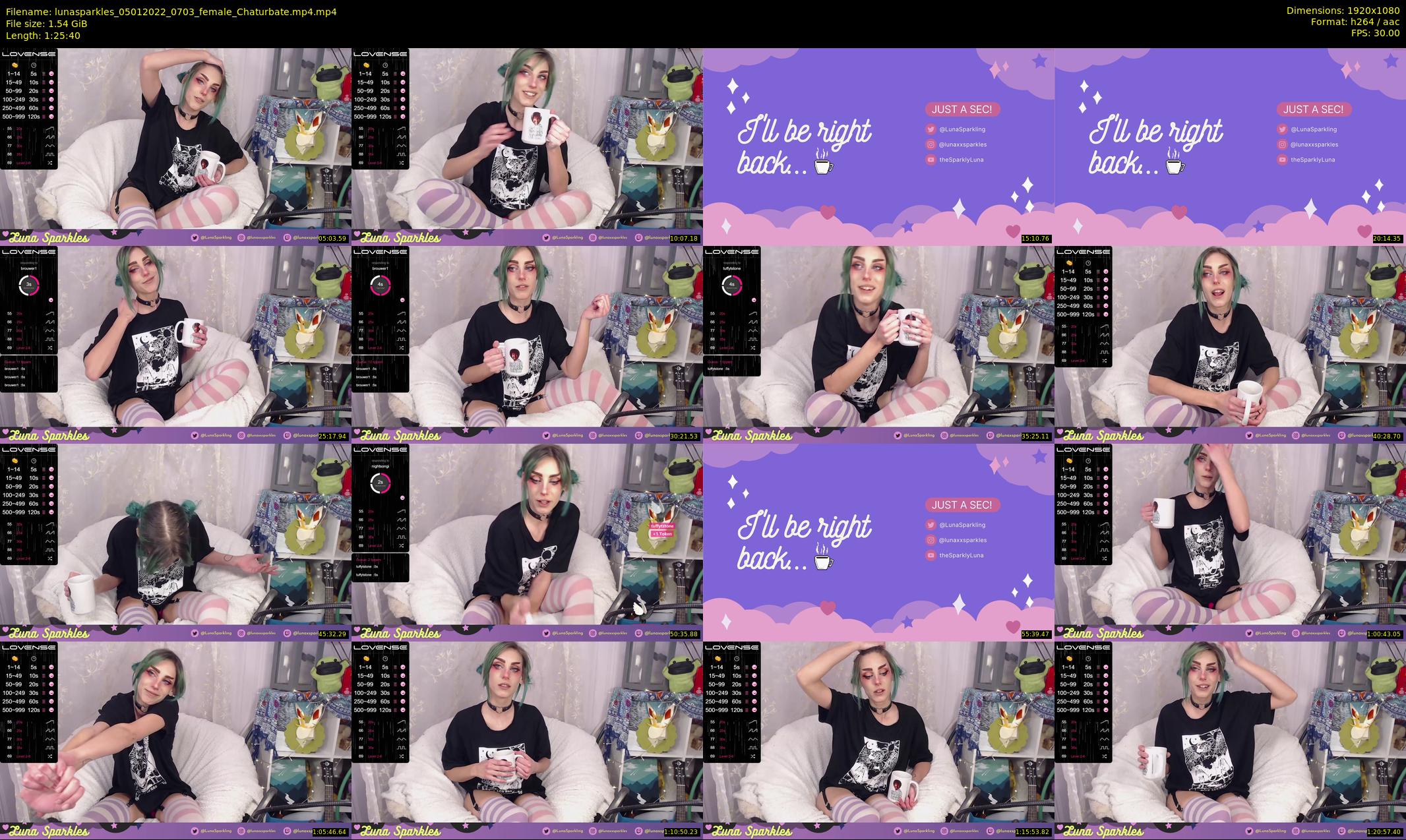lunasparkles — 86 minute Chaturbate female cam show recording, 1080p, Jan 5, 2022