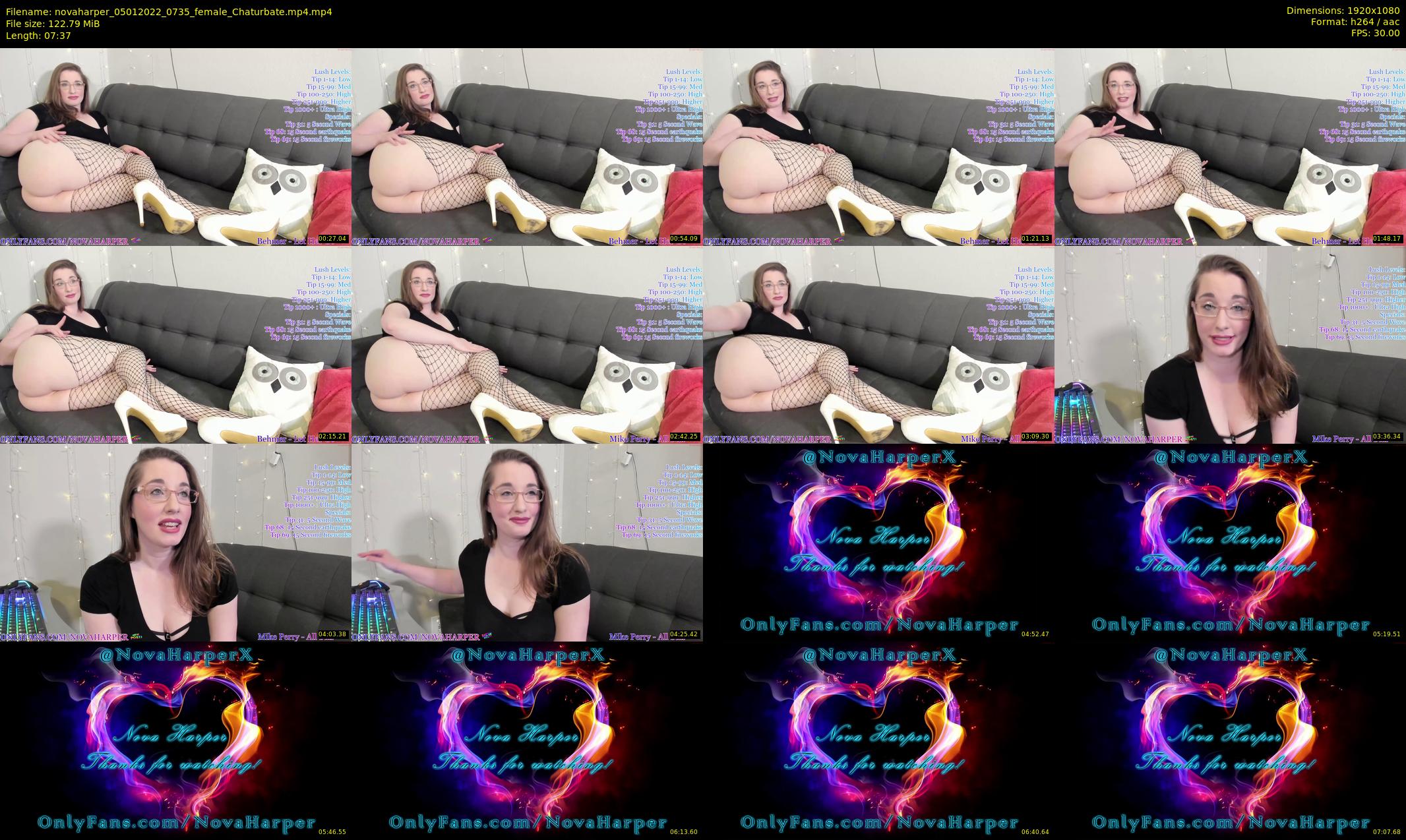 novaharper — 8 minute Chaturbate female cam show recording, 1080p, Jan 5, 2022