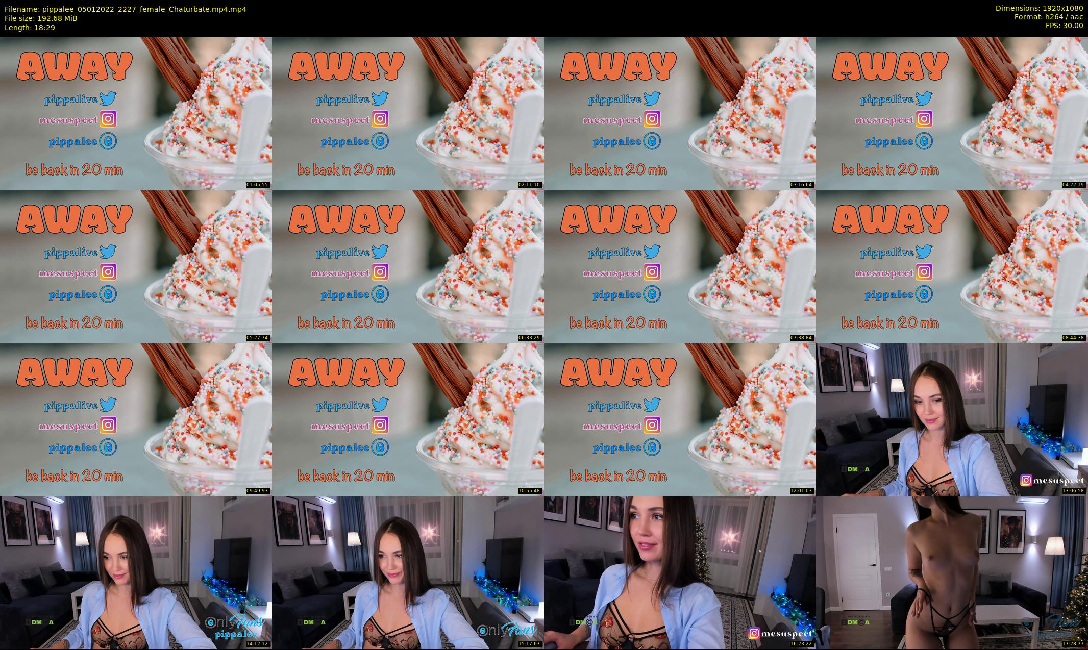 pippalee — 19 minute Chaturbate female cam show recording, 1080p, Jan 5, 2022
