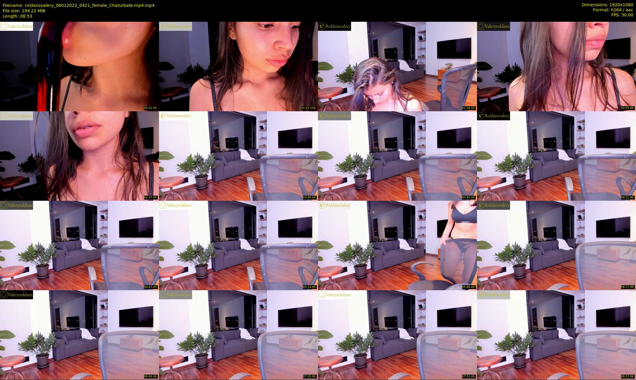 roldansvalery — 9 minute Chaturbate female cam show recording, 1080p, Jan 6, 2022