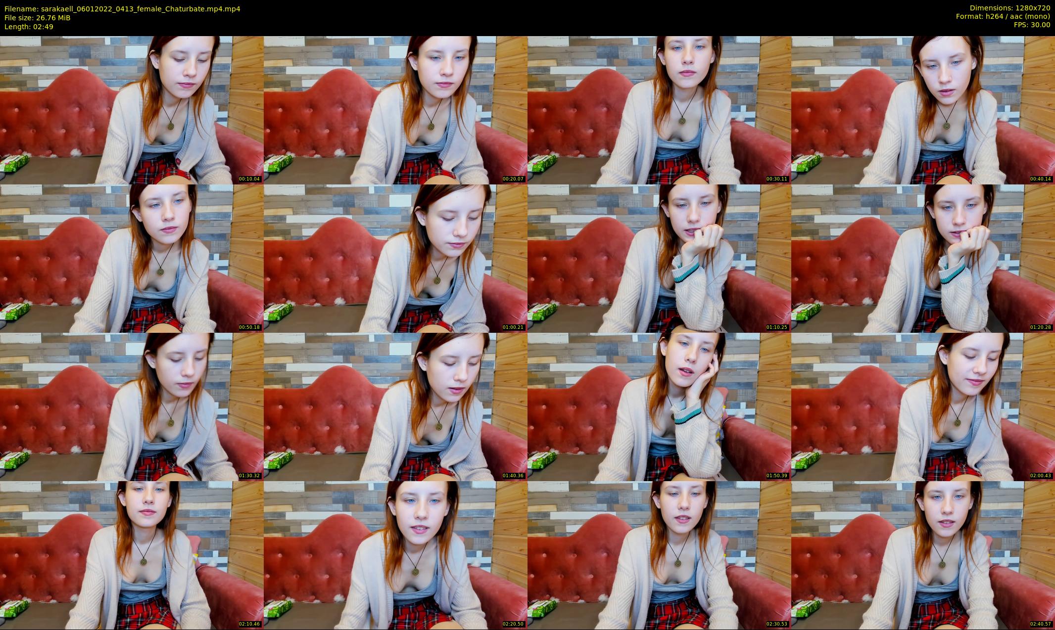 sarakaell — 3 minute Chaturbate female cam show recording, 720p, Jan 6, 2022