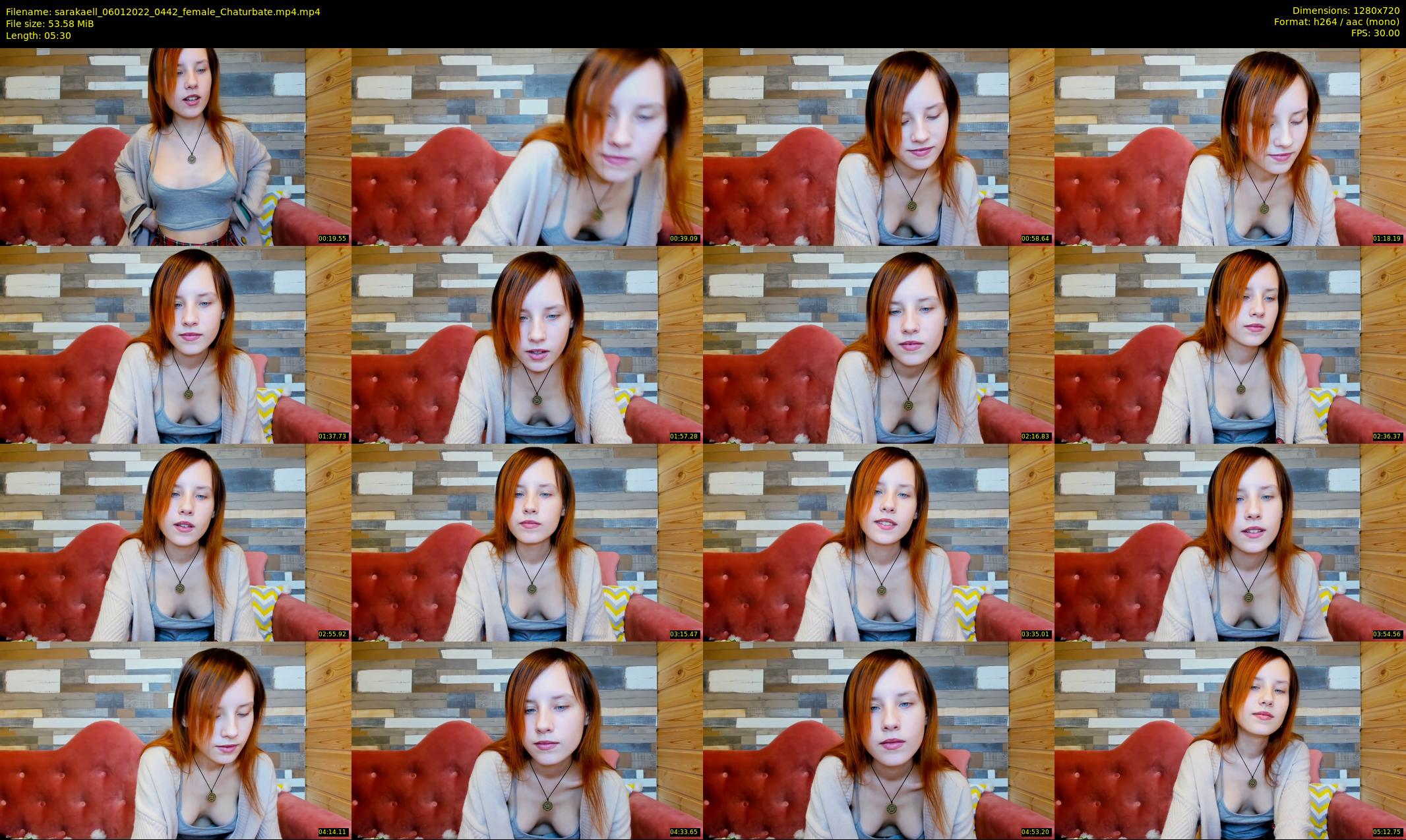 sarakaell — 6 minute Chaturbate female cam show recording, 720p, Jan 6, 2022