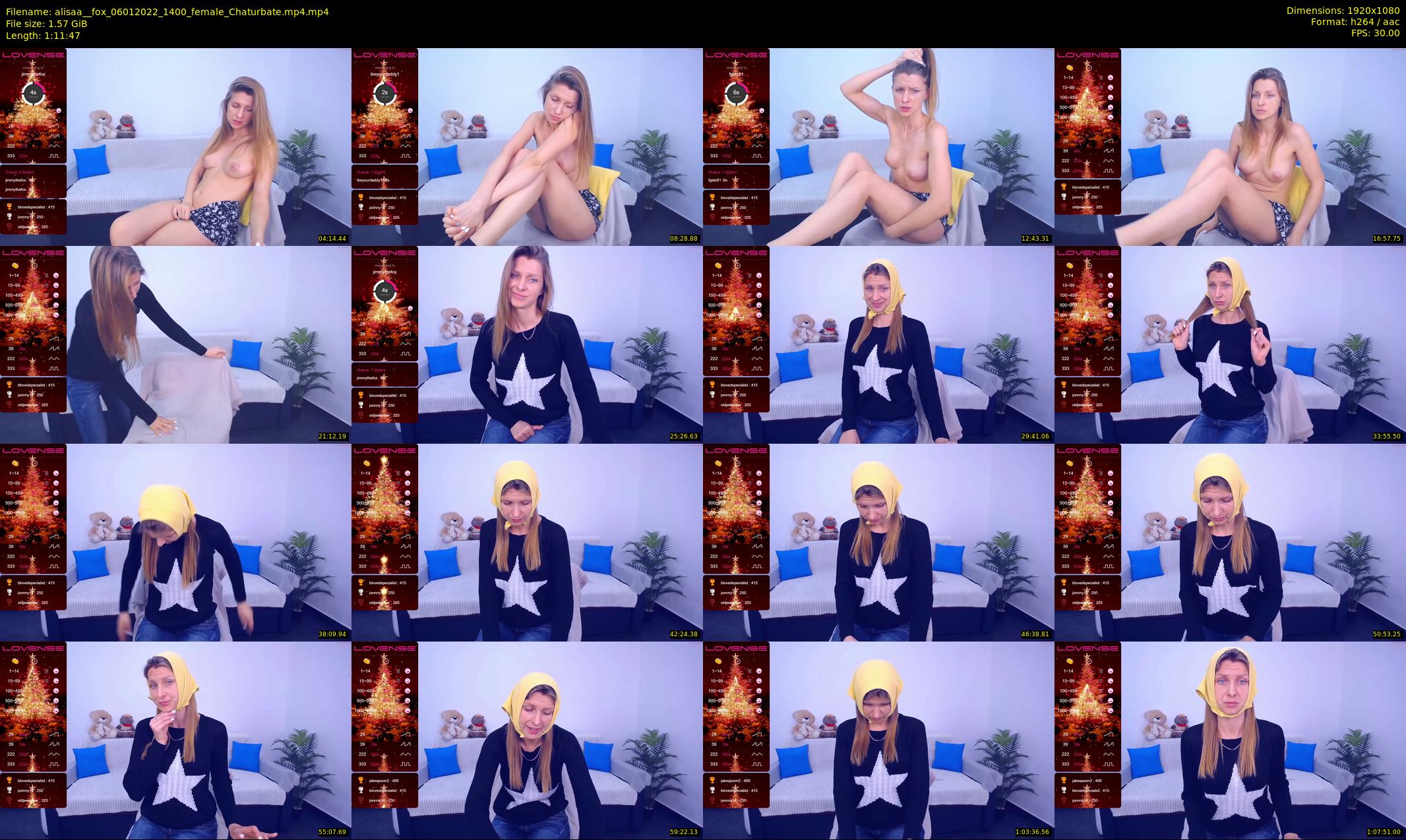 alisaa__fox — 72 minute Chaturbate female cam show recording, 1080p, Jan 6, 2022