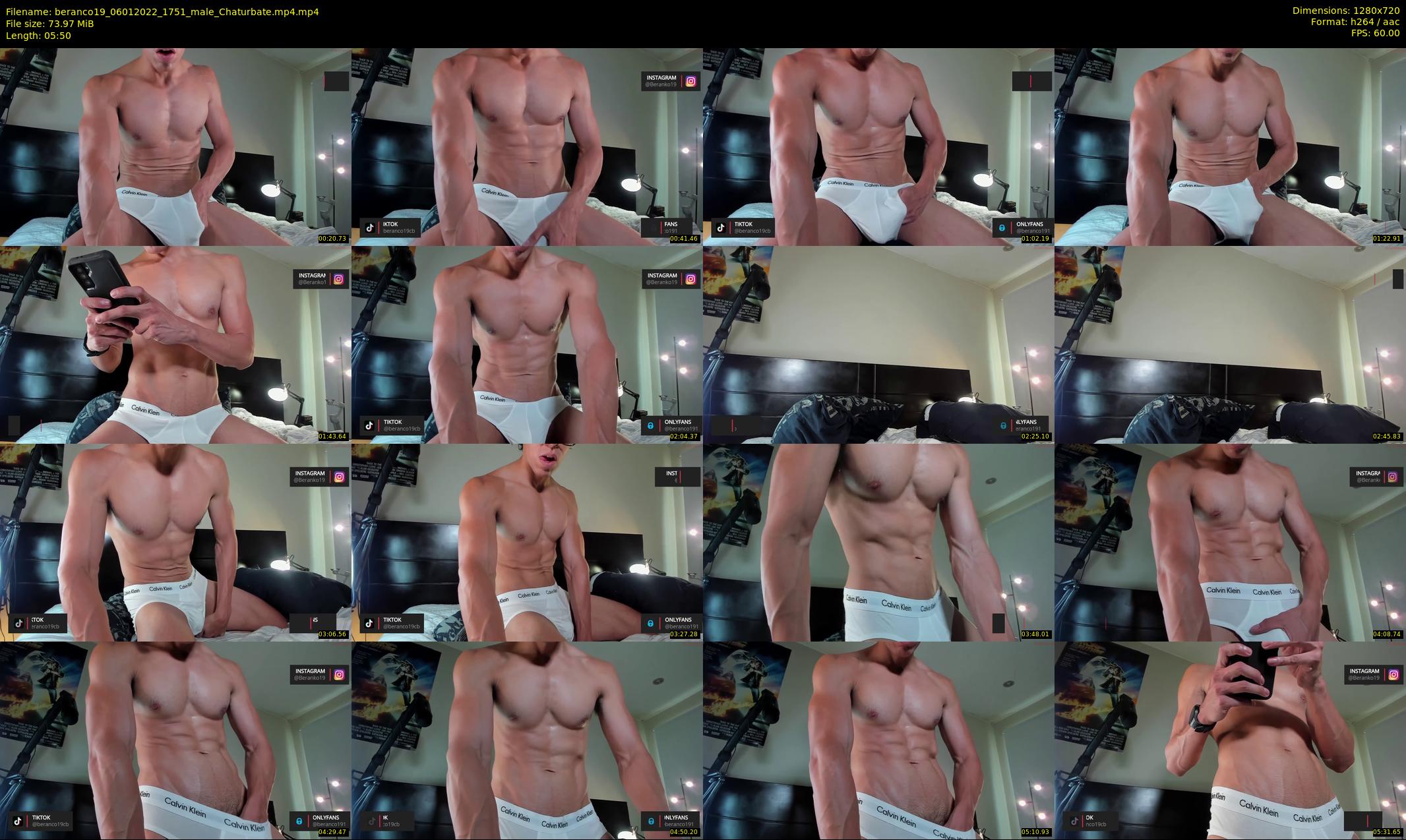 beranco19 — 6 minute Chaturbate male cam show recording, 720p, Jan 6, 2022