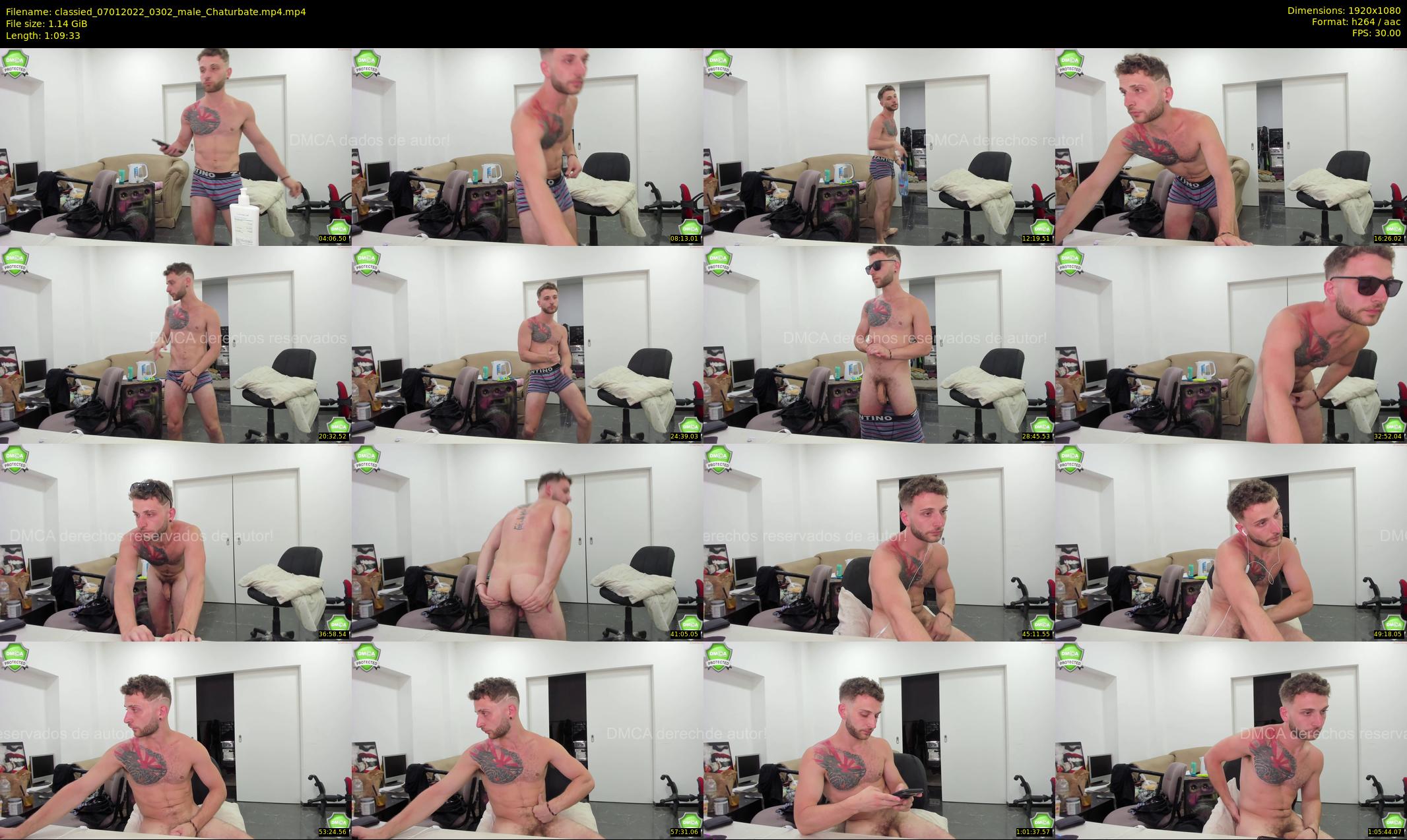 classied — 70 minute Chaturbate male cam show recording, 1080p, Jan 7, 2022