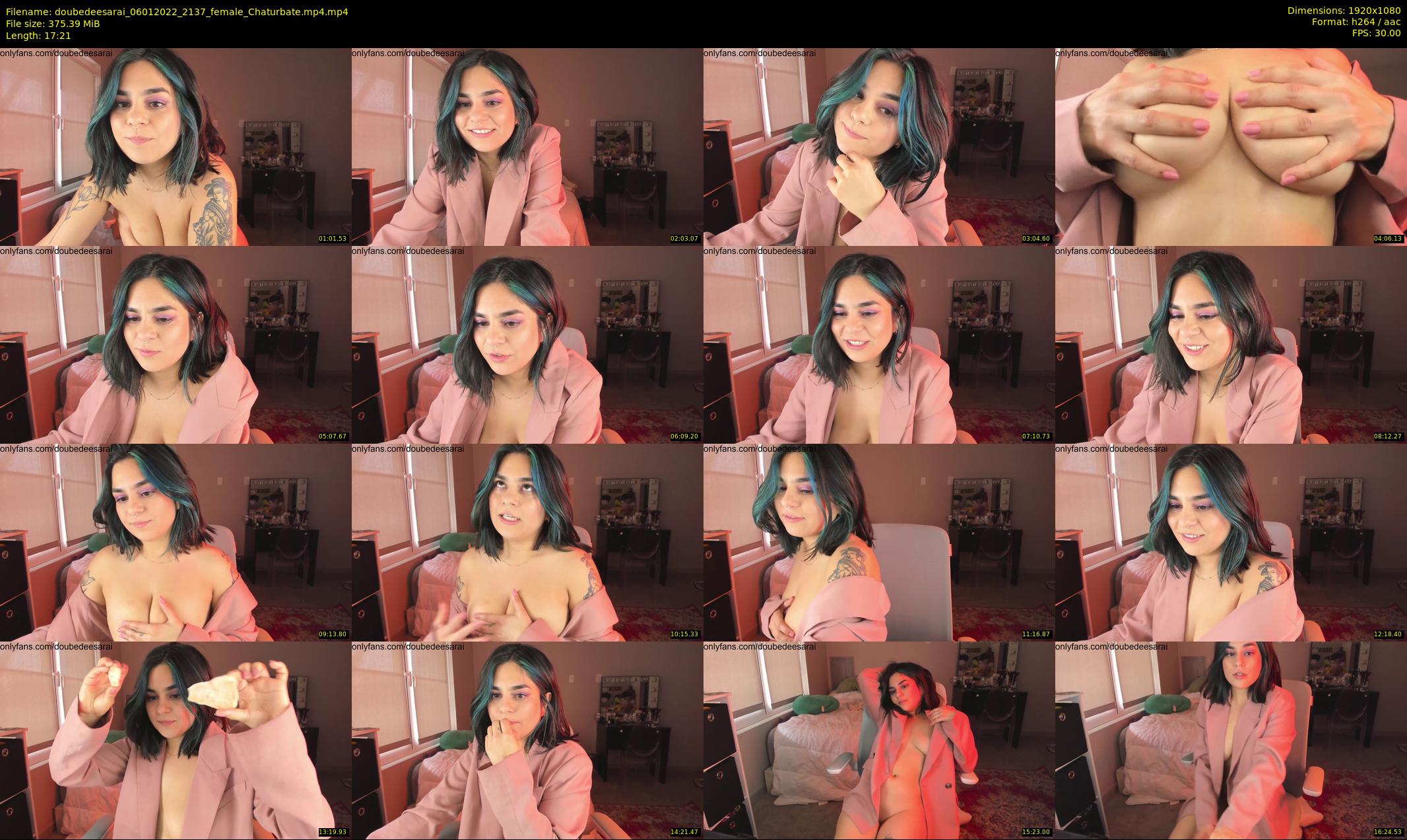 doubedeesarai — 18 minute Chaturbate female cam show recording, 1080p, Jan 6, 2022