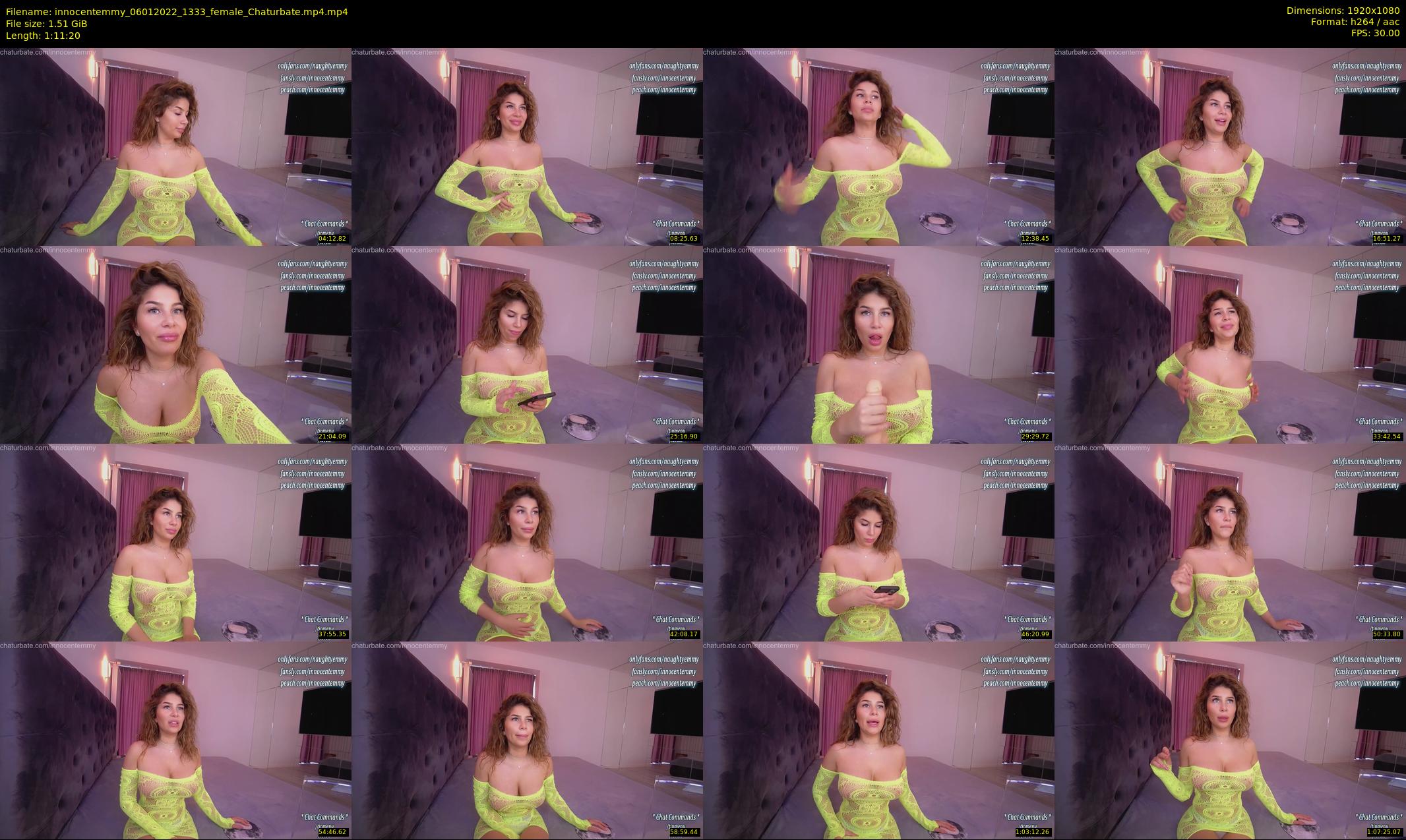 innocentemmy — 72 minute Chaturbate female cam show recording, 1080p, Jan 6, 2022