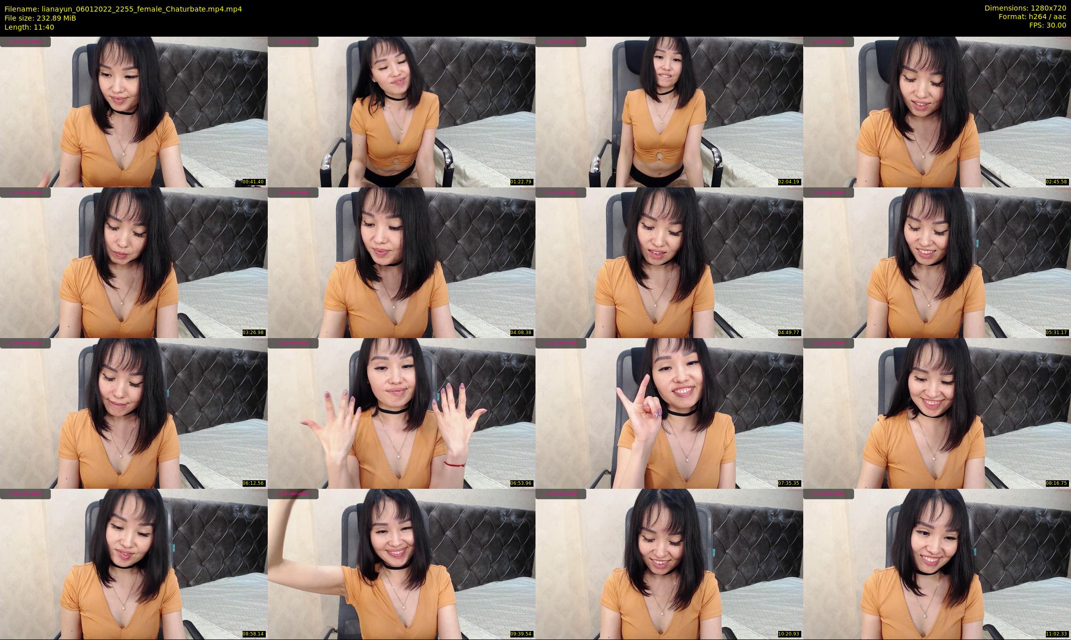 lianayun — 12 minute Chaturbate female cam show recording, 720p, Jan 6, 2022