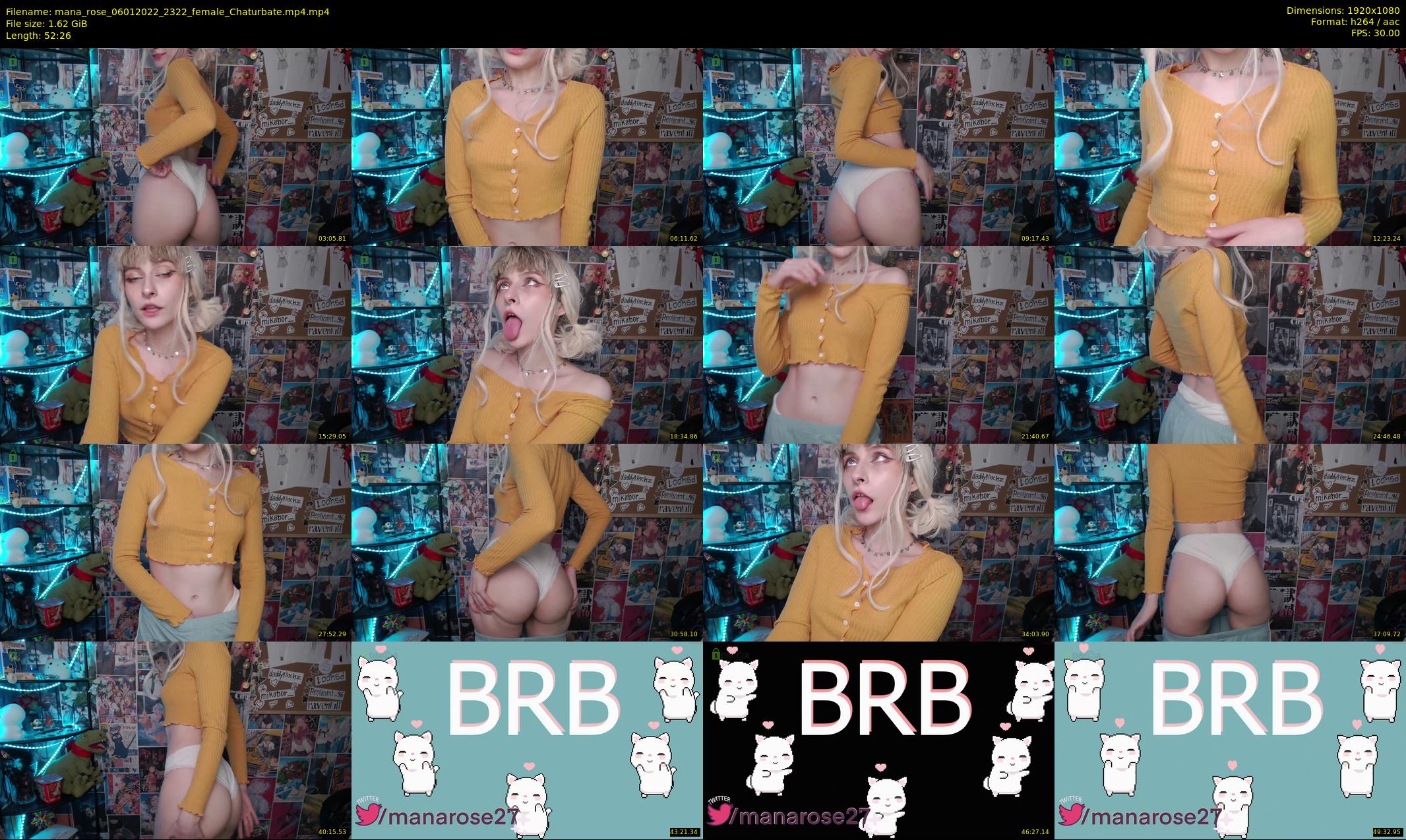 mana_rose — 53 minute Chaturbate female cam show recording, 1080p, Jan 6, 2022