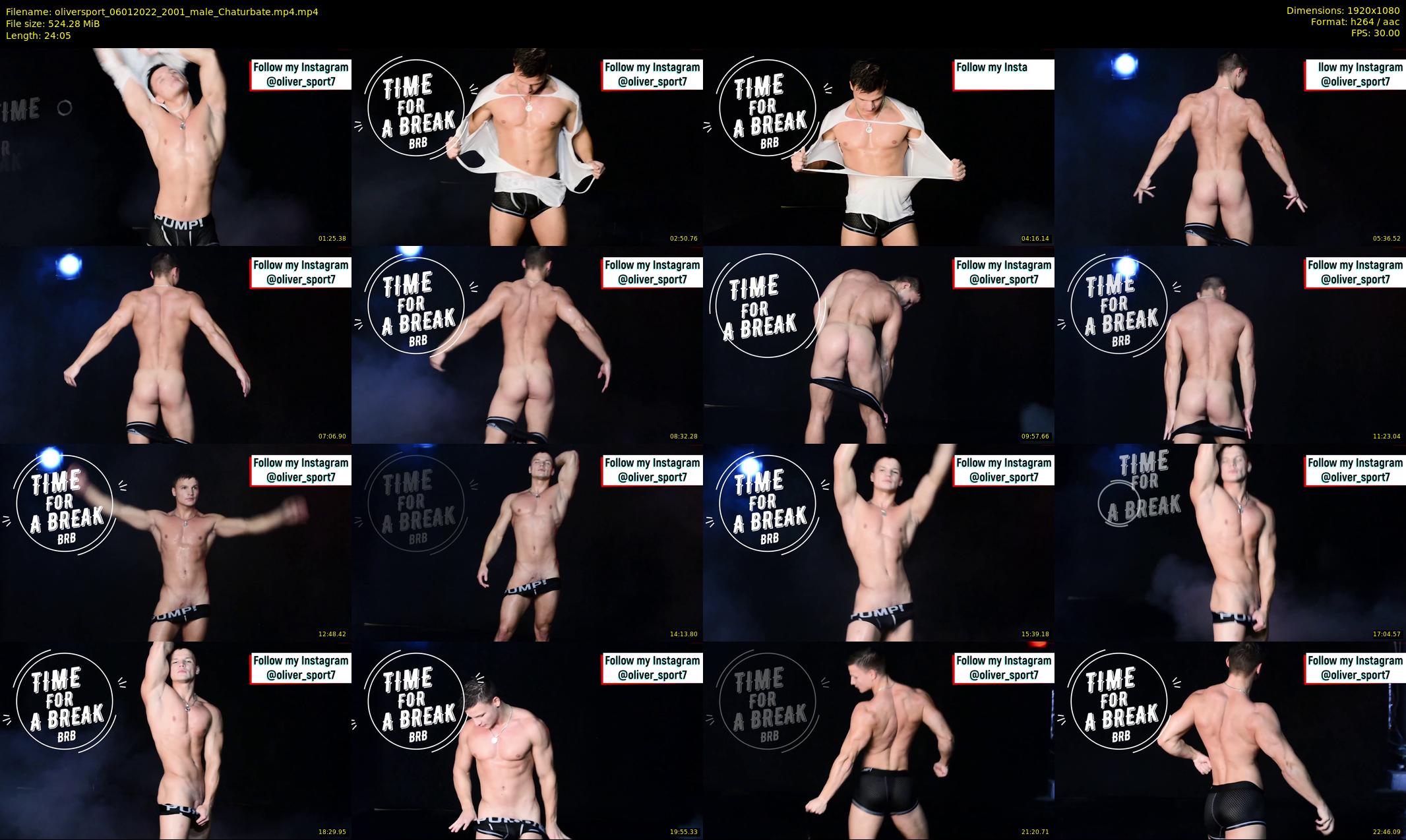 oliversport — 25 minute Chaturbate male cam show recording, 1080p, Jan 6, 2022