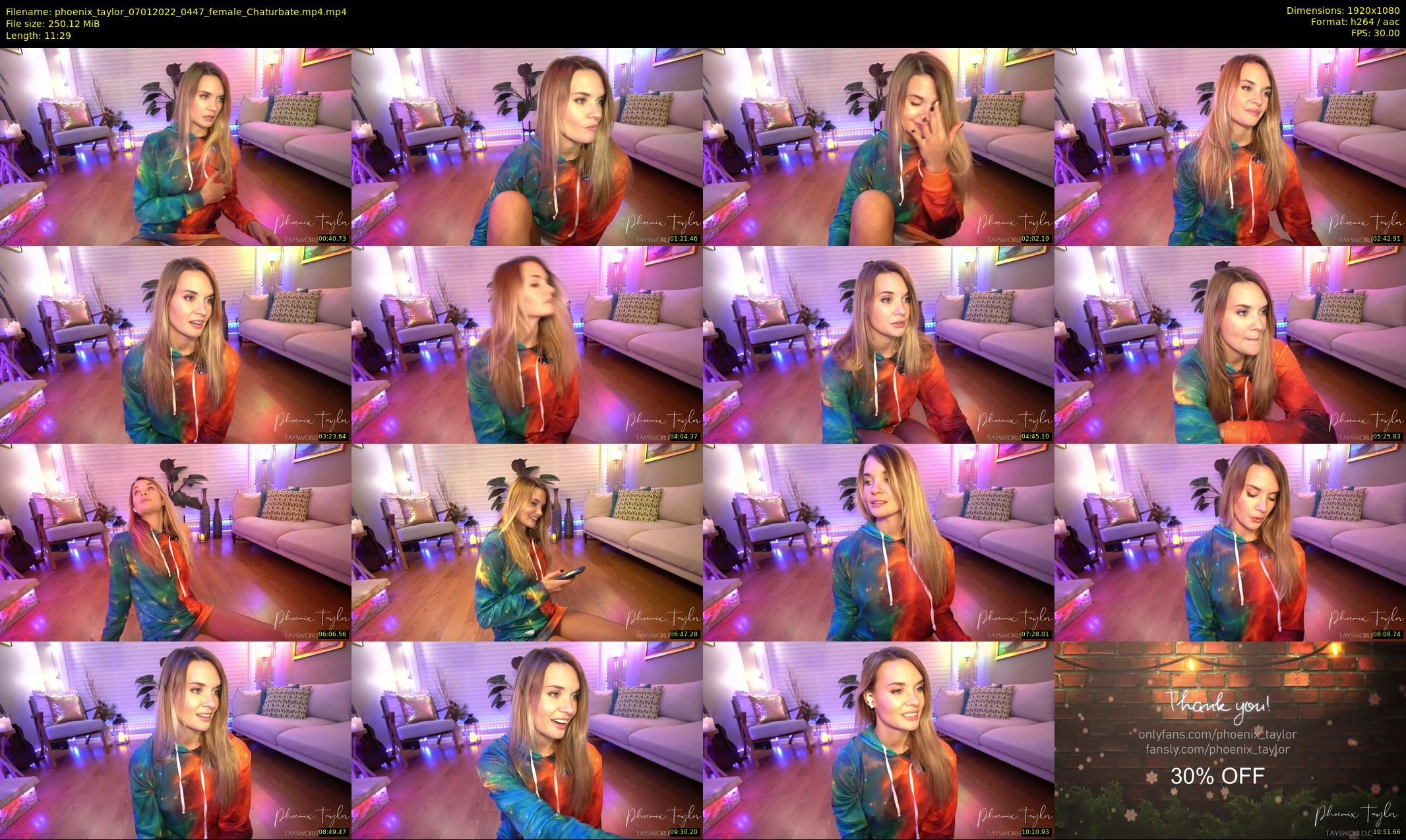 phoenix_taylor — 12 minute Chaturbate female cam show recording, 1080p, Jan 7, 2022