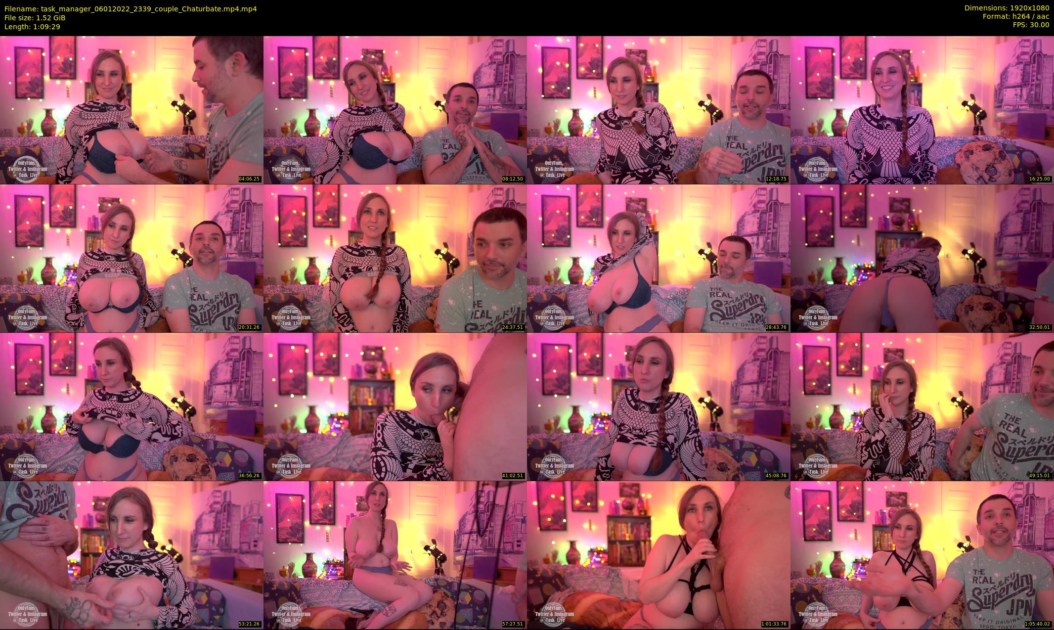 task_manager — 70 minute Chaturbate couple cam show recording, 1080p, Jan 6, 2022