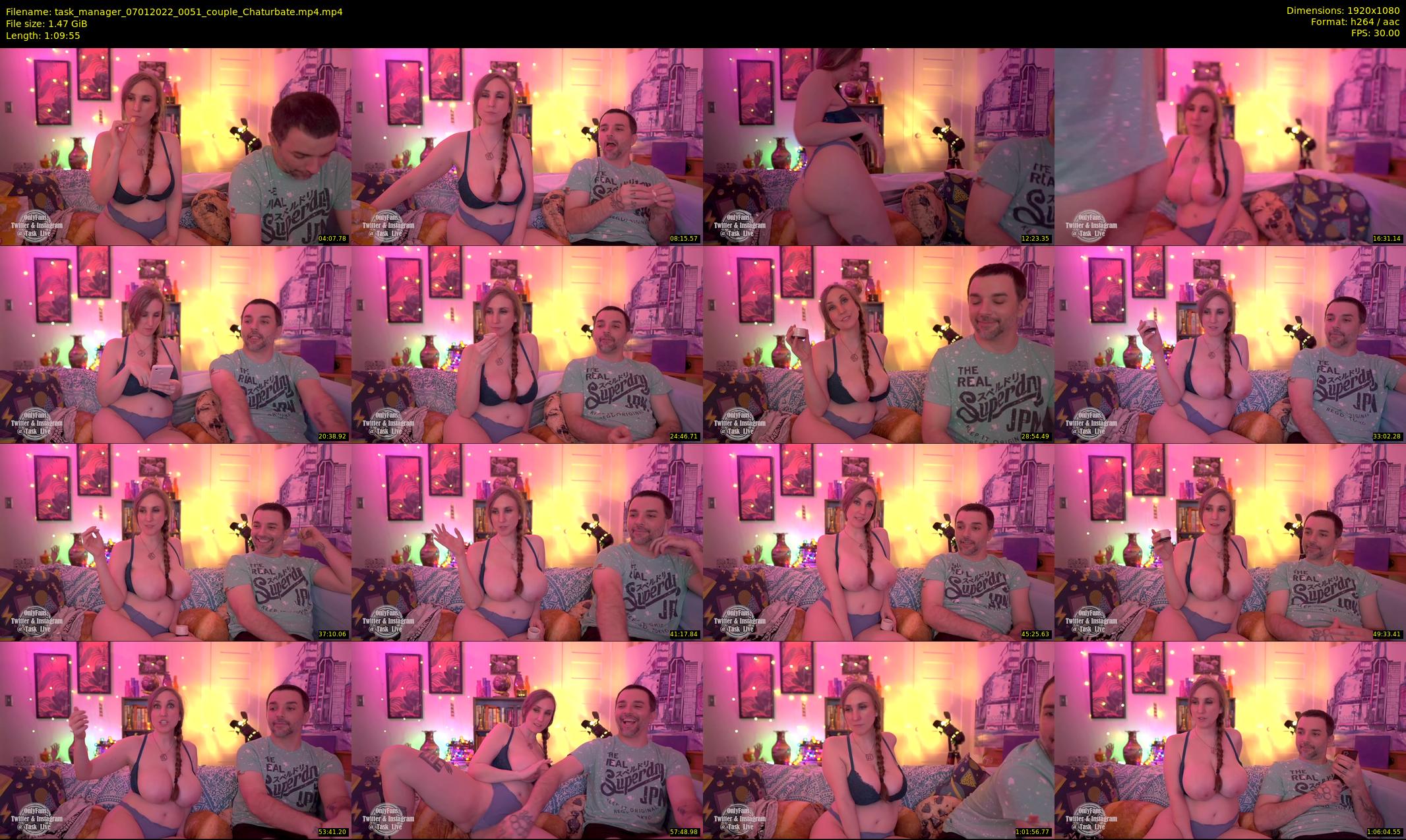 task_manager — 70 minute Chaturbate couple cam show recording, 1080p, Jan 7, 2022