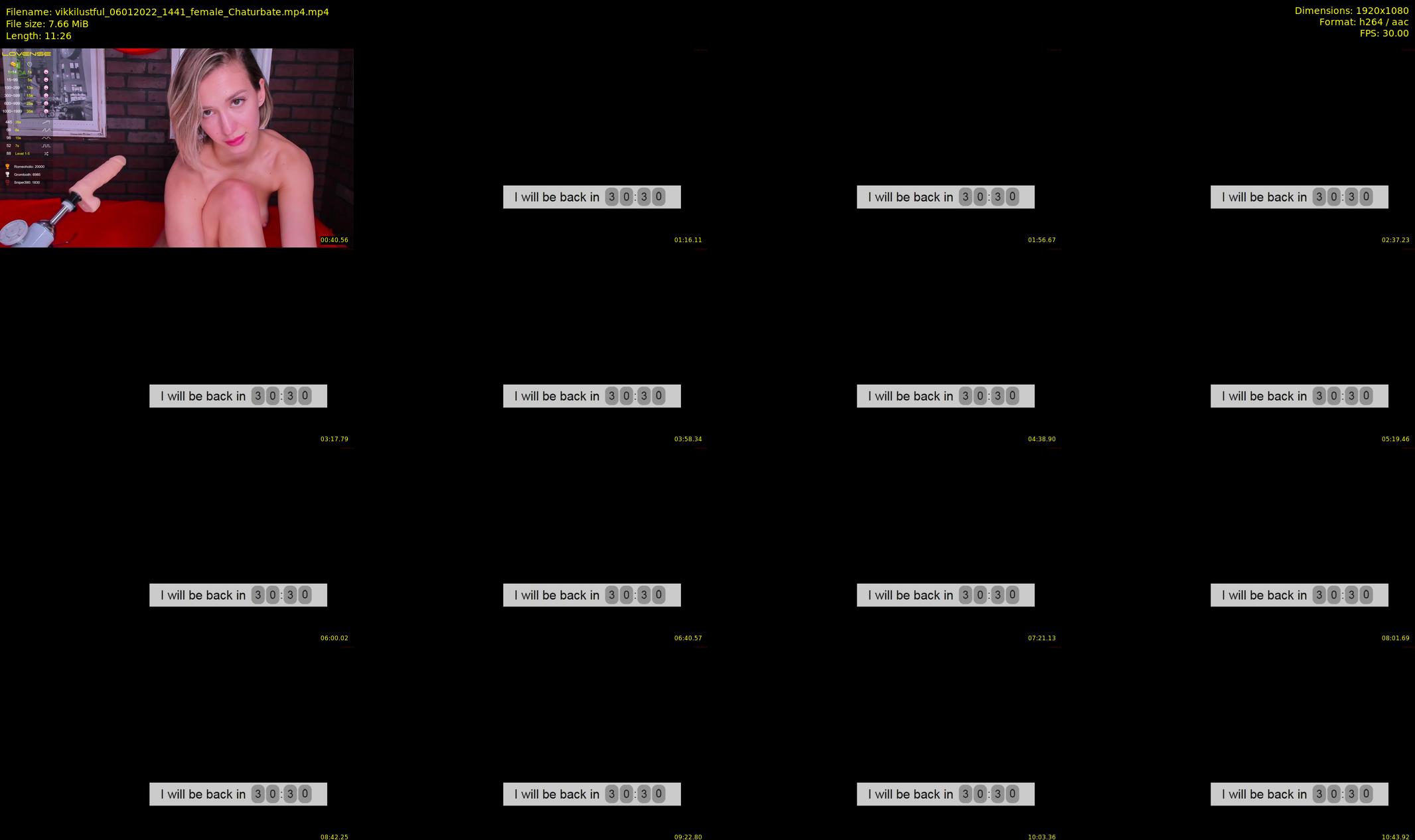 vikkilustful — 12 minute Chaturbate female cam show recording, 1080p, Jan 6, 2022