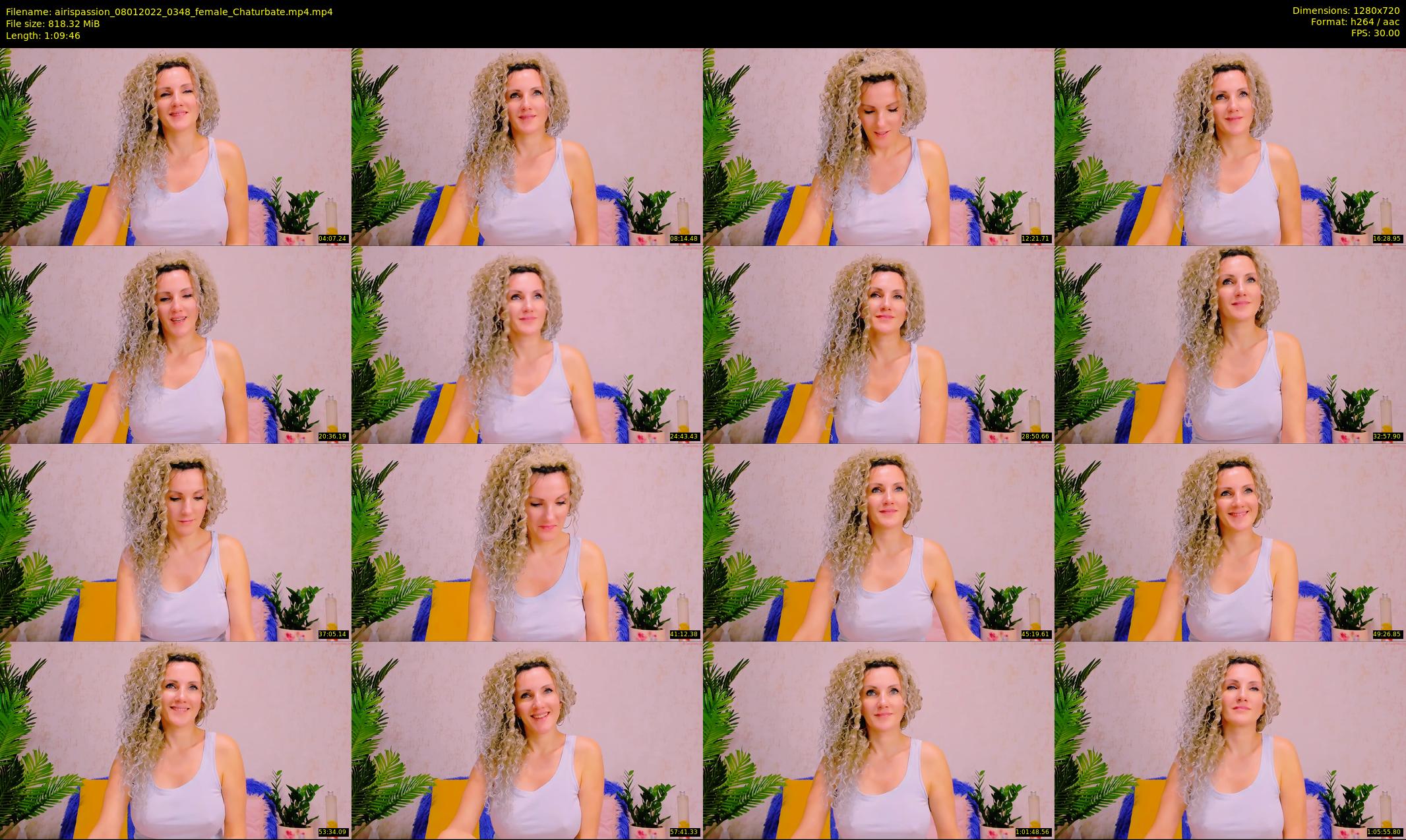 airispassion — 70 minute Chaturbate female cam show recording, 720p, Jan 8, 2022