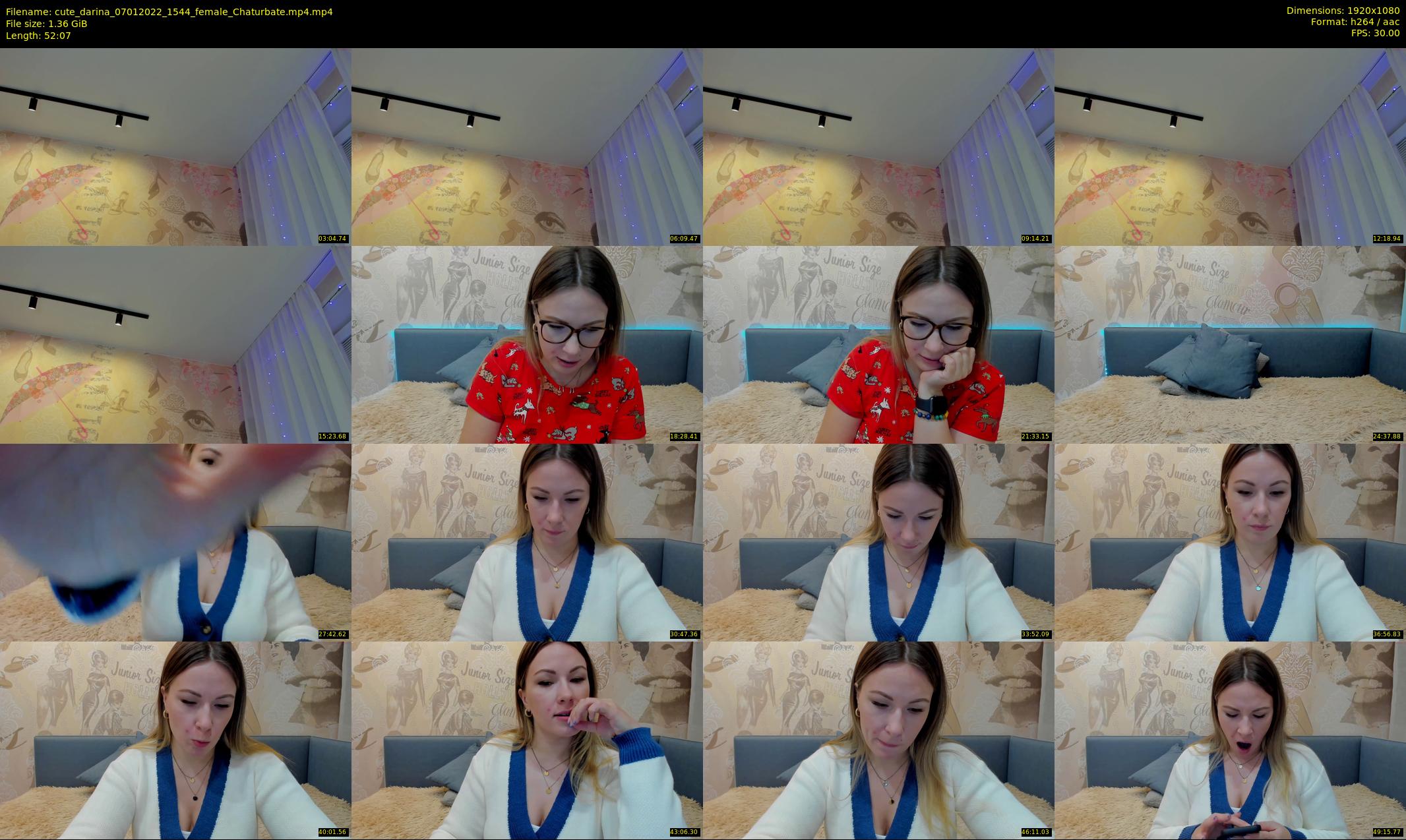 cute_darina — 53 minute Chaturbate female cam show recording, 1080p, Jan 7, 2022