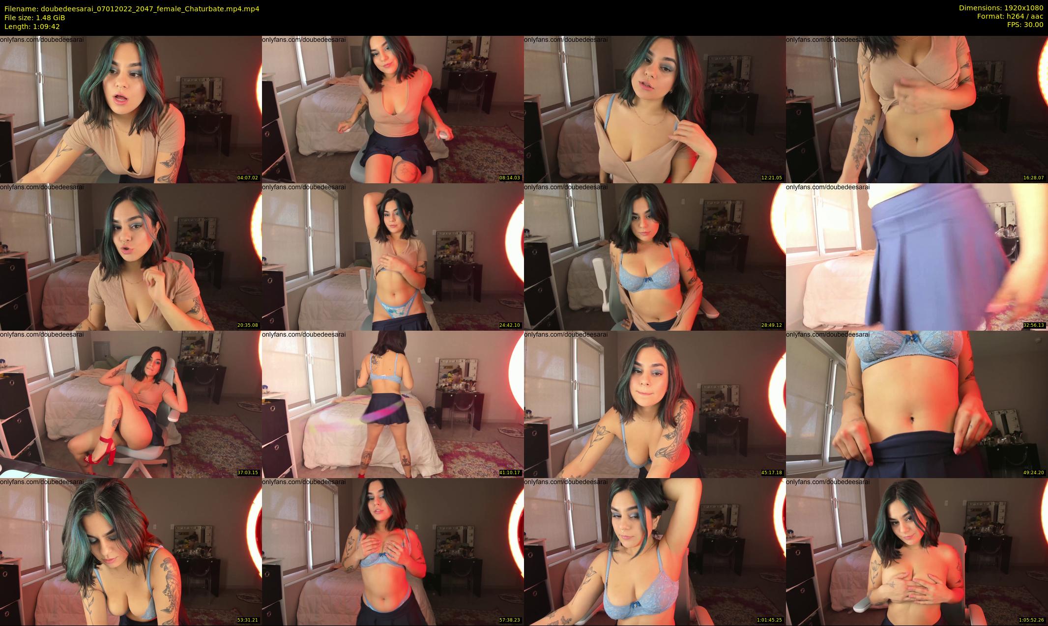 doubedeesarai — 70 minute Chaturbate female cam show recording, 1080p, Jan 7, 2022