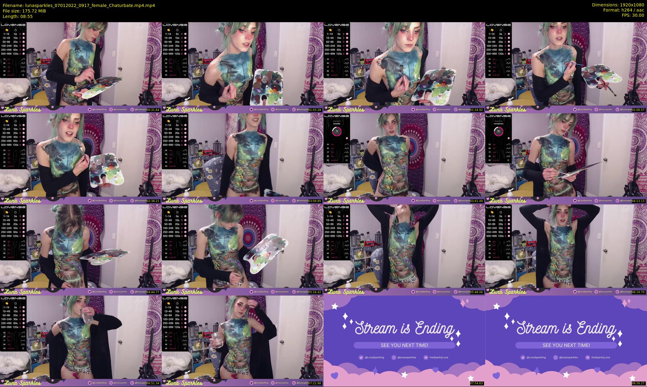 lunasparkles — 9 minute Chaturbate female cam show recording, 1080p, Jan 7, 2022