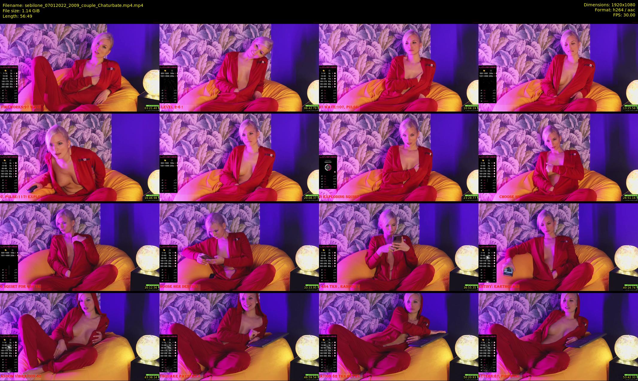 sebilone — 57 minute Chaturbate couple cam show recording, 1080p, Jan 7, 2022