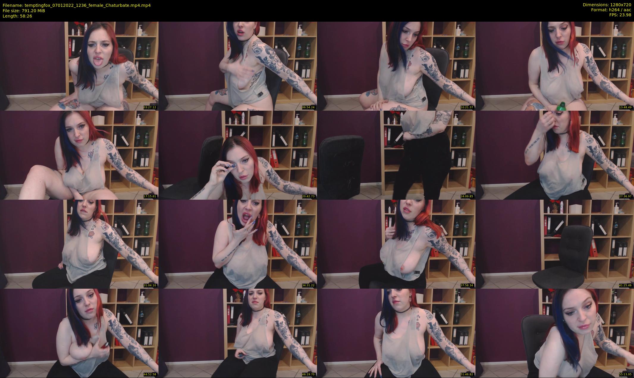 temptingfox — 59 minute Chaturbate female cam show recording, 720p, Jan 7, 2022