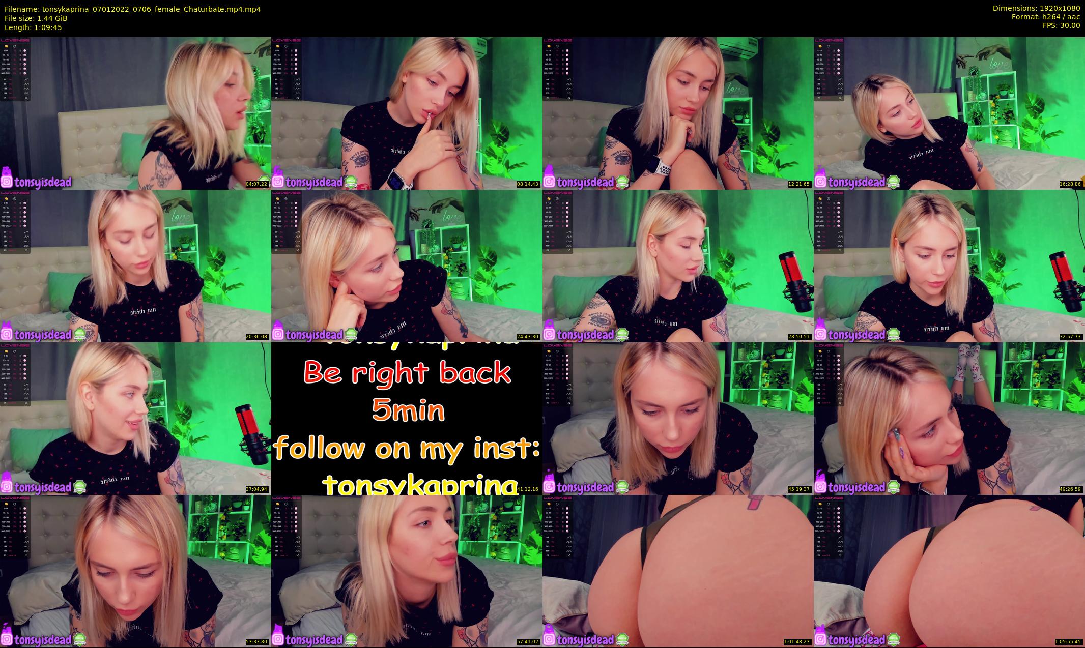 tonsykaprina — 70 minute Chaturbate couple cam show recording, 1080p, Jan 7, 2022