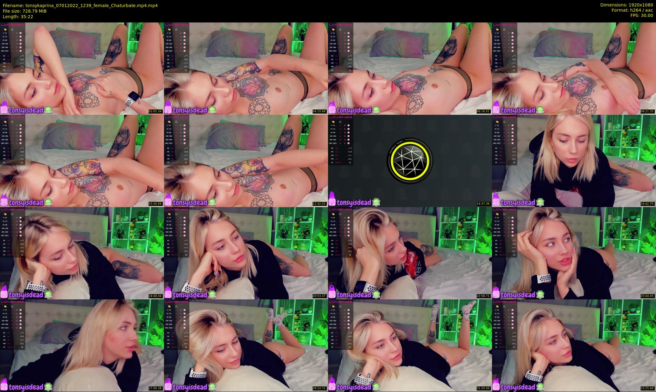 tonsykaprina — 36 minute Chaturbate couple cam show recording, 1080p, Jan 7, 2022