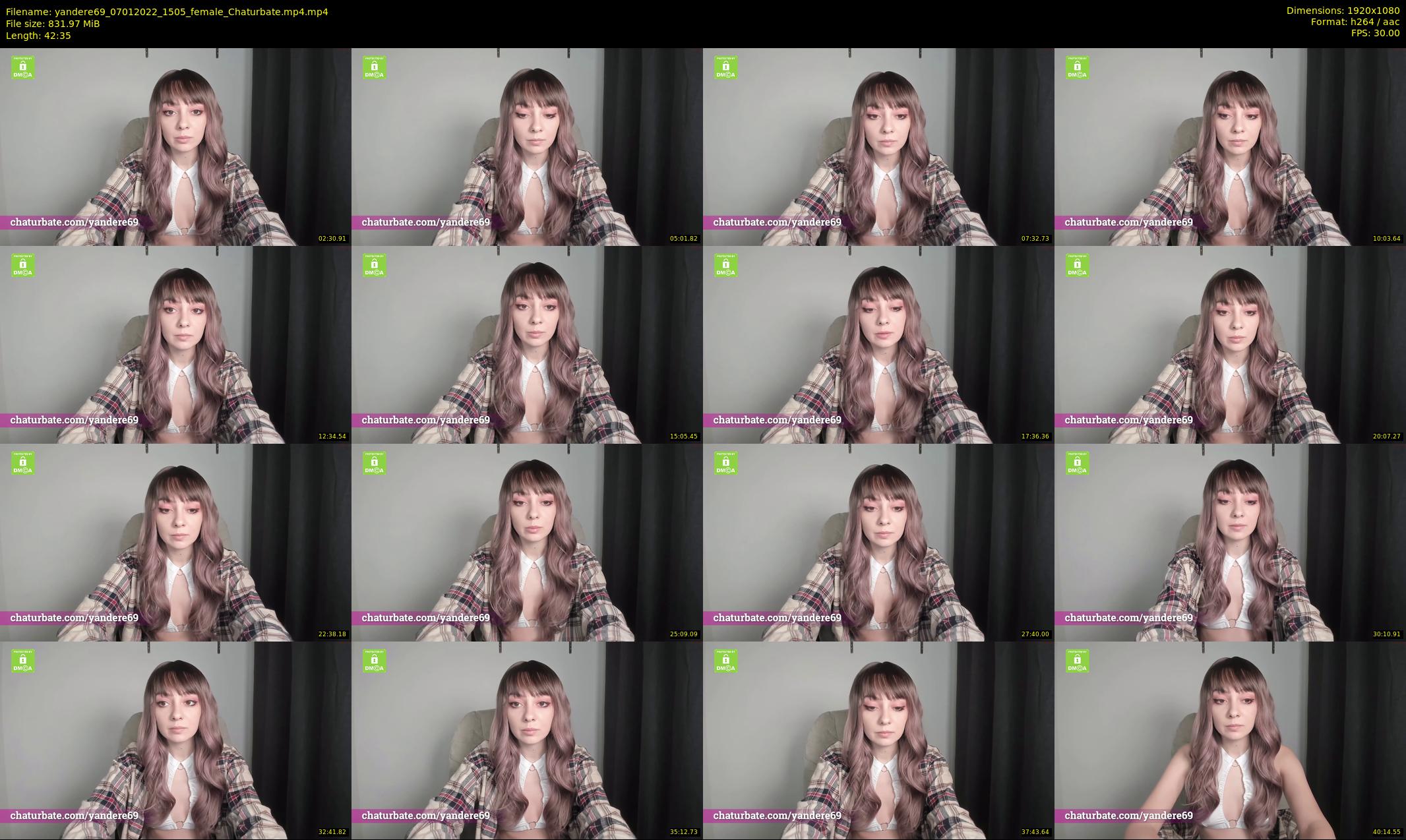 yandere69 — 43 minute Chaturbate female cam show recording, 1080p, Jan 7, 2022
