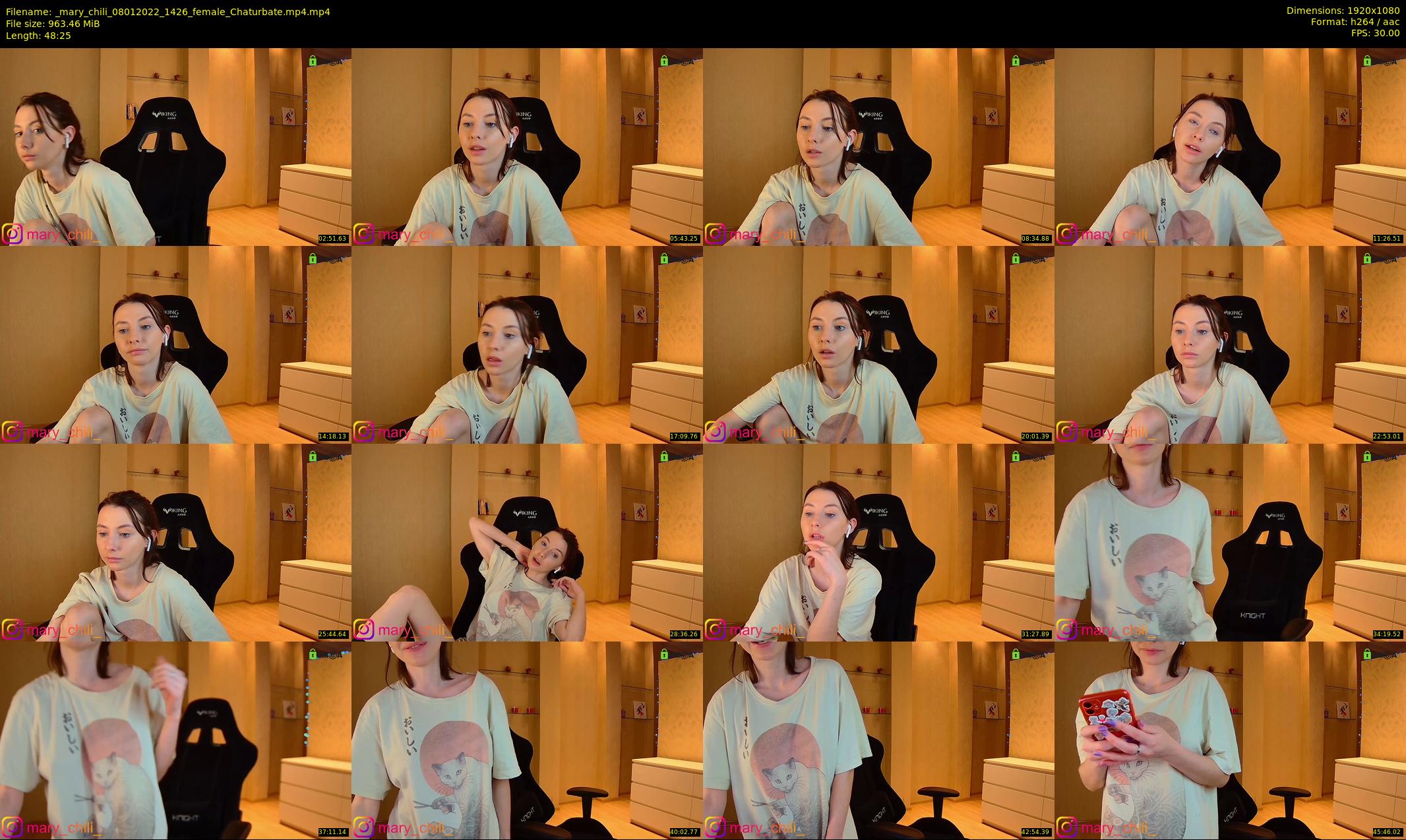 _mary_chili — 49 minute Chaturbate female cam show recording, 1080p, Jan 8, 2022