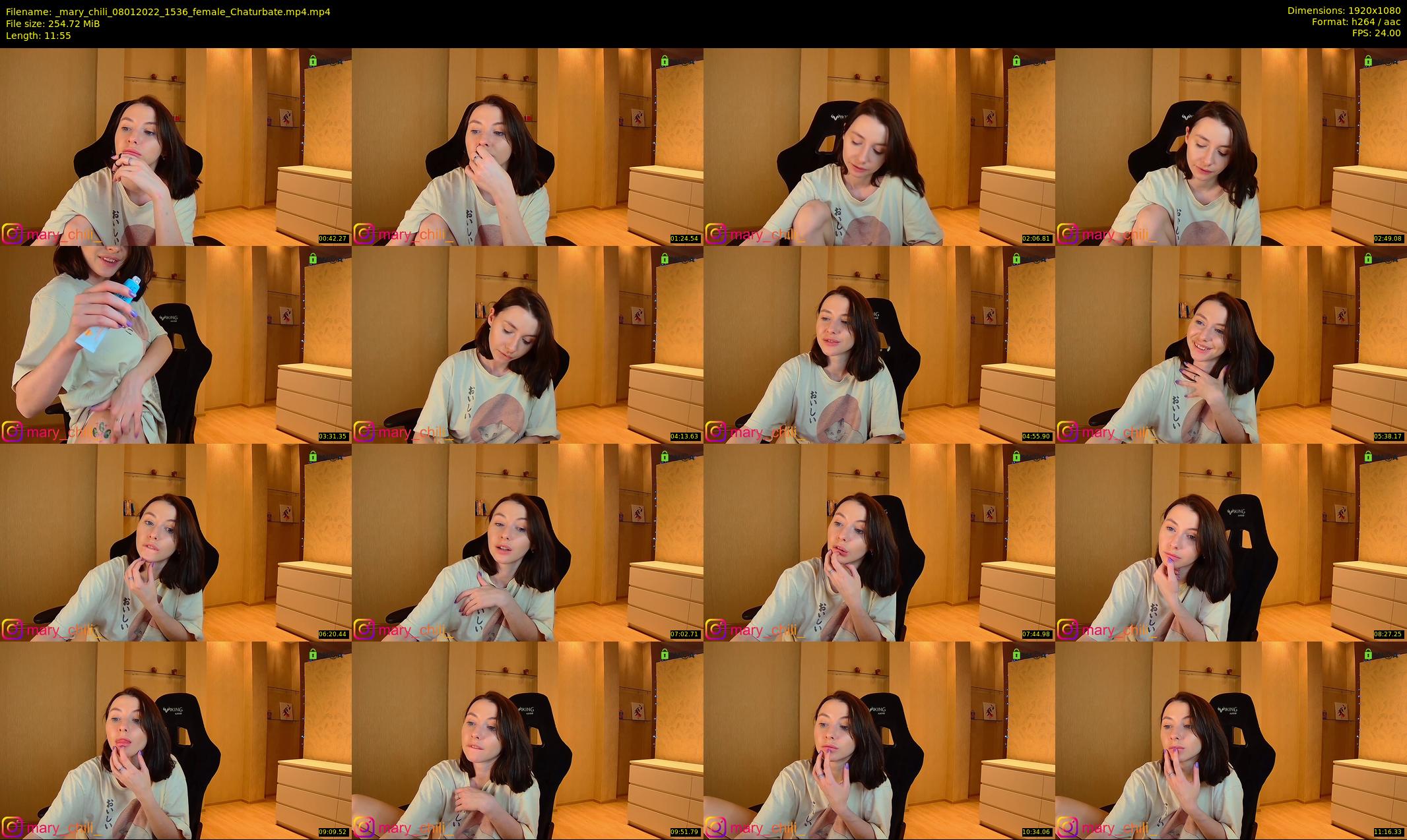 _mary_chili — 12 minute Chaturbate female cam show recording, 1080p, Jan 8, 2022