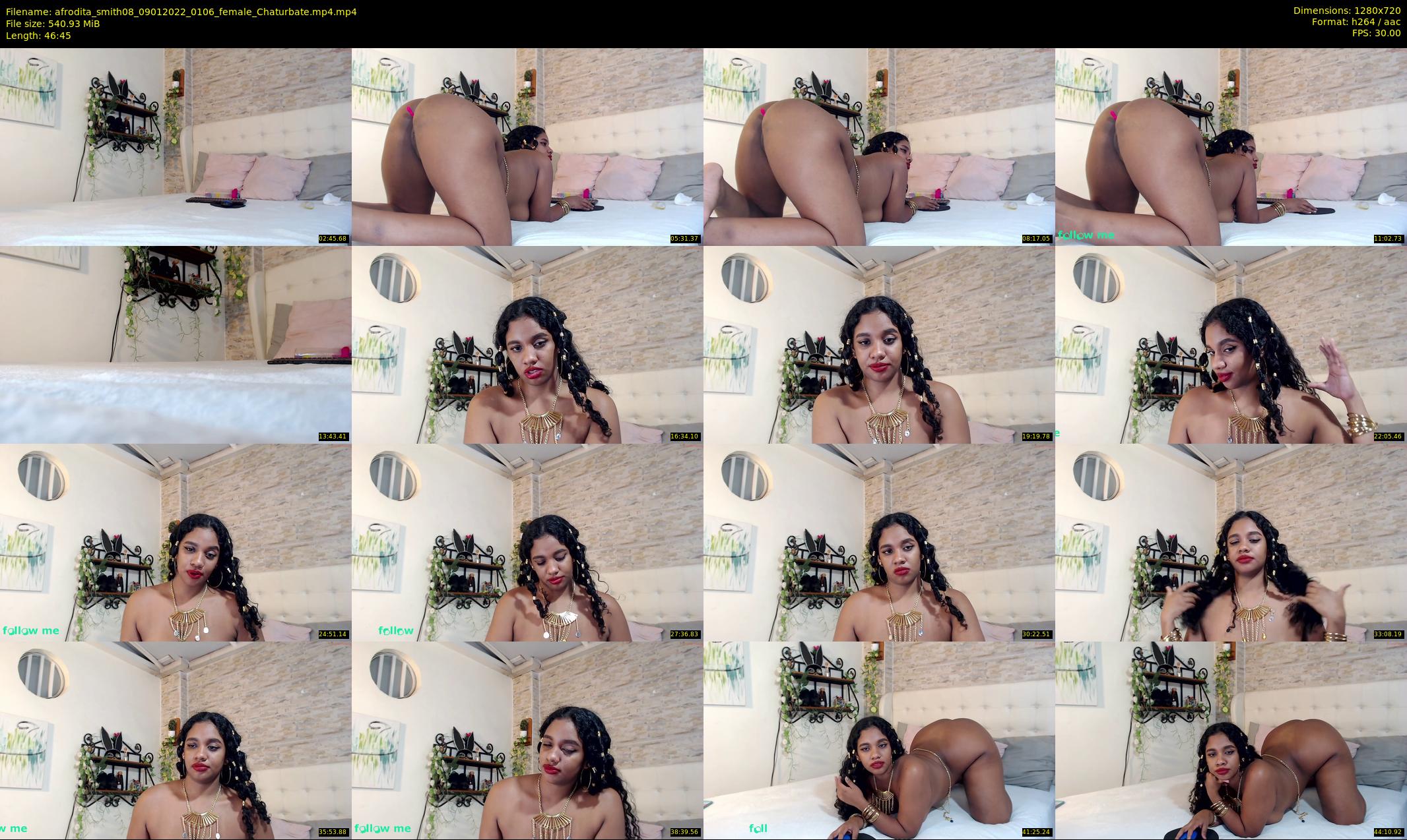 afrodita_smith08 — 47 minute Chaturbate female cam show recording, 720p, Jan 9, 2022