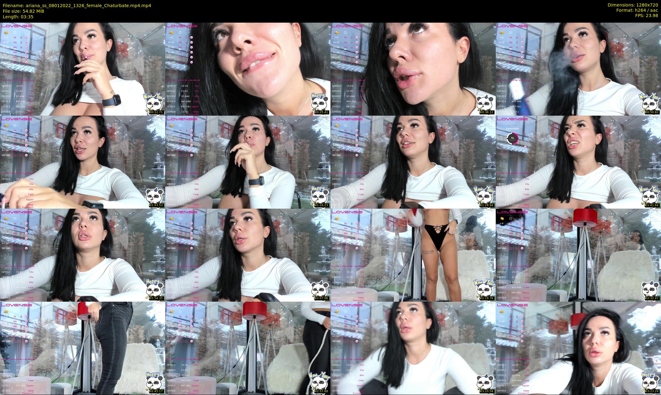 ariana_ss — 4 minute Chaturbate female cam show recording, 720p, Jan 8, 2022