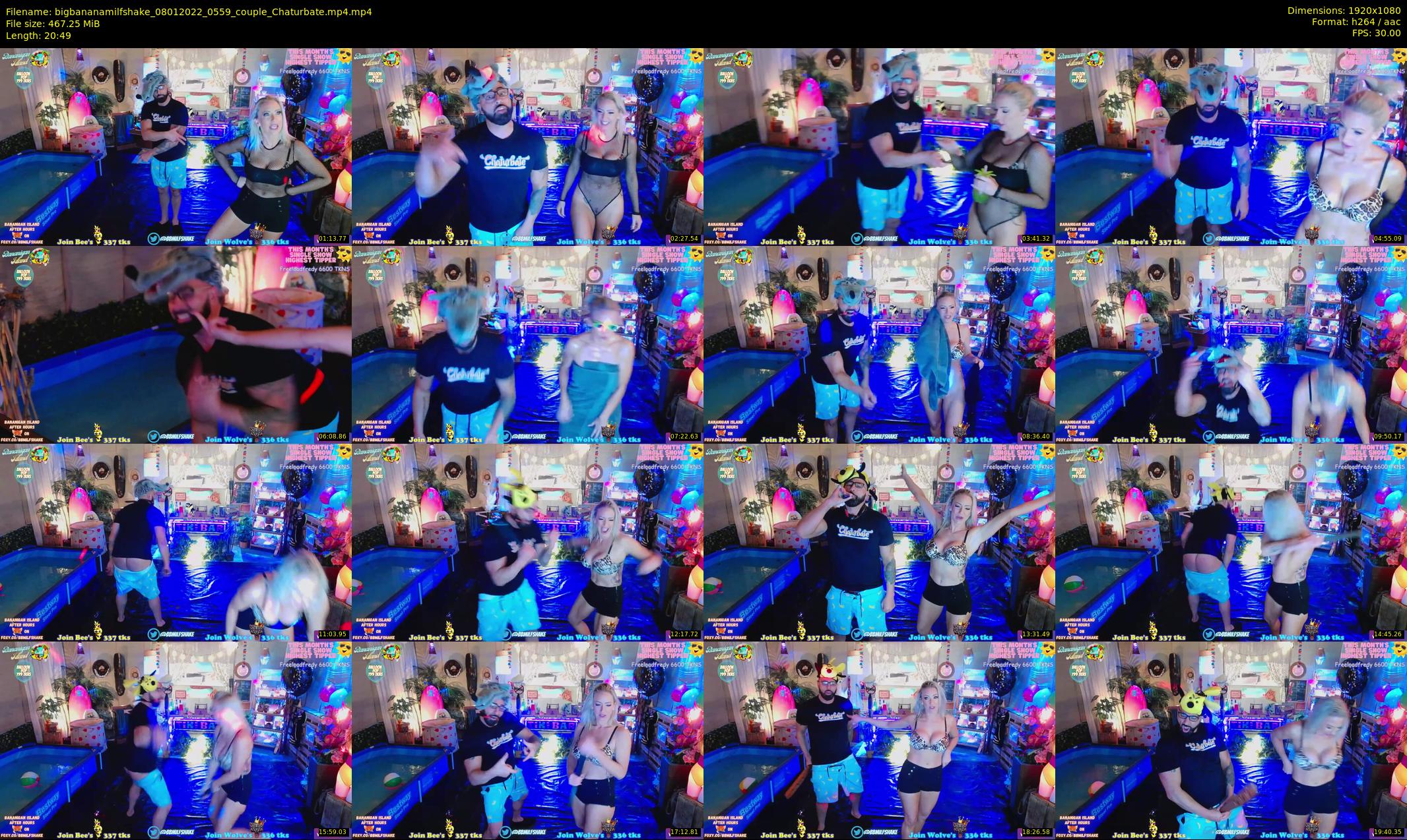 bigbananamilfshake — 21 minute Chaturbate couple cam show recording, 1080p, Jan 8, 2022