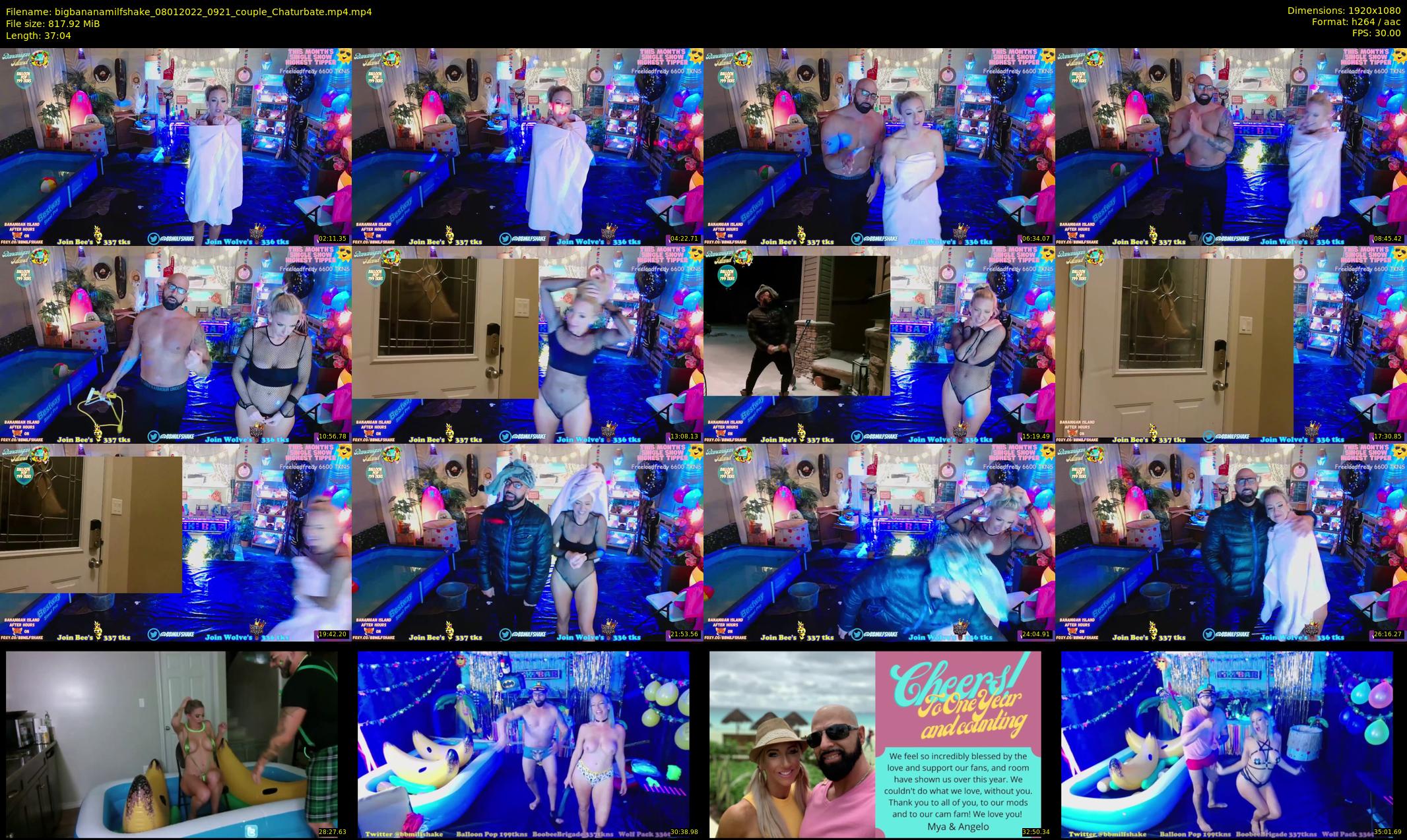 bigbananamilfshake — 38 minute Chaturbate couple cam show recording, 1080p, Jan 8, 2022