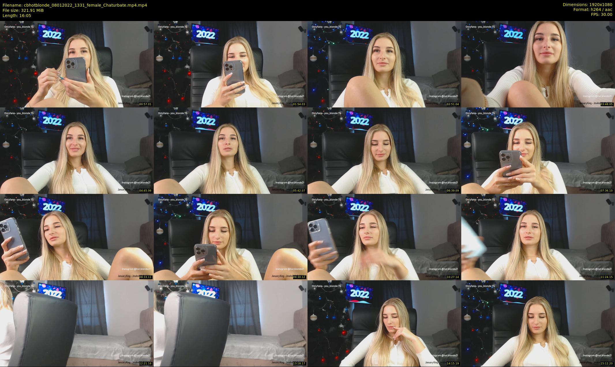 cbhotblonde — 17 minute Chaturbate female cam show recording, 1080p, Jan 8, 2022
