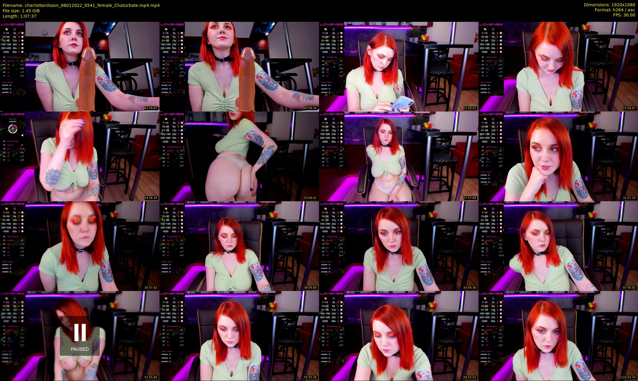 charlottanilsson — 68 minute Chaturbate female cam show recording, 1080p, Jan 8, 2022