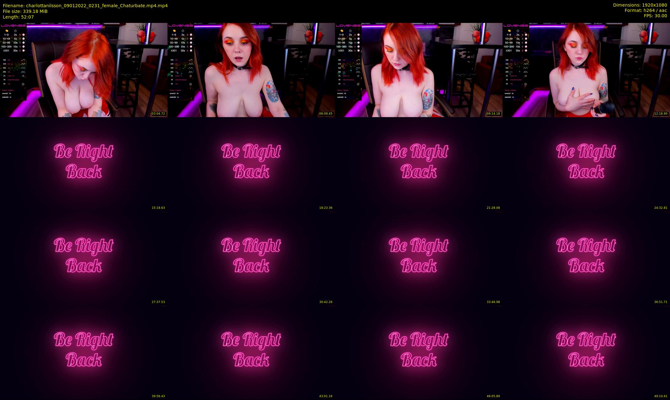 charlottanilsson — 53 minute Chaturbate female cam show recording, 1080p, Jan 9, 2022