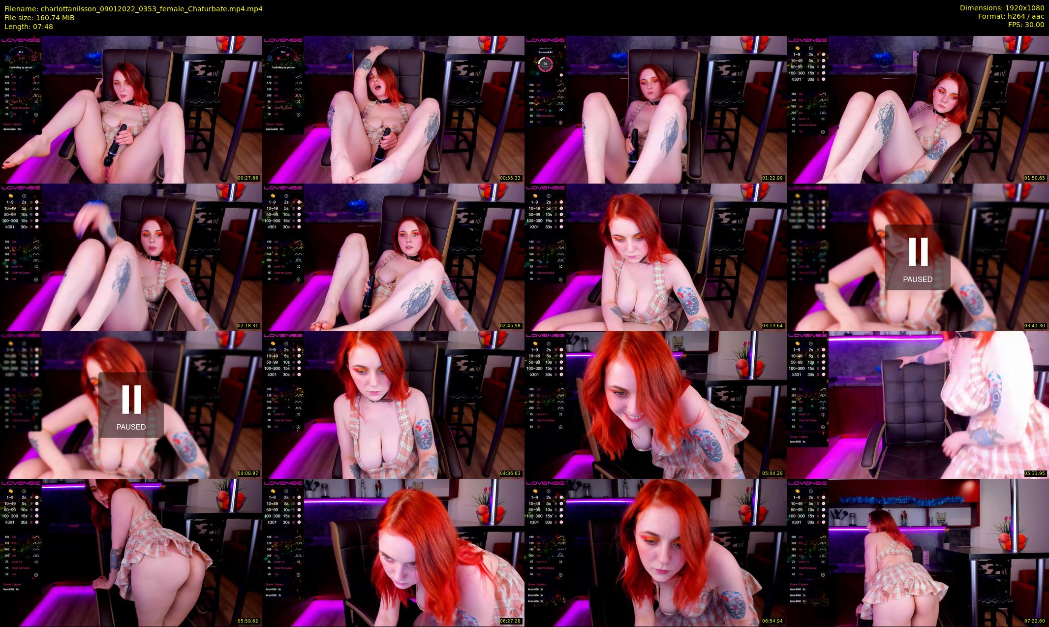 charlottanilsson — 8 minute Chaturbate female cam show recording, 1080p, Jan 9, 2022