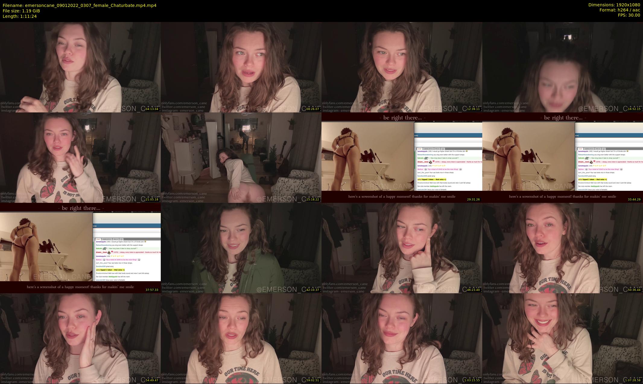 emersoncane — 72 minute Chaturbate female cam show recording, 1080p, Jan 9, 2022