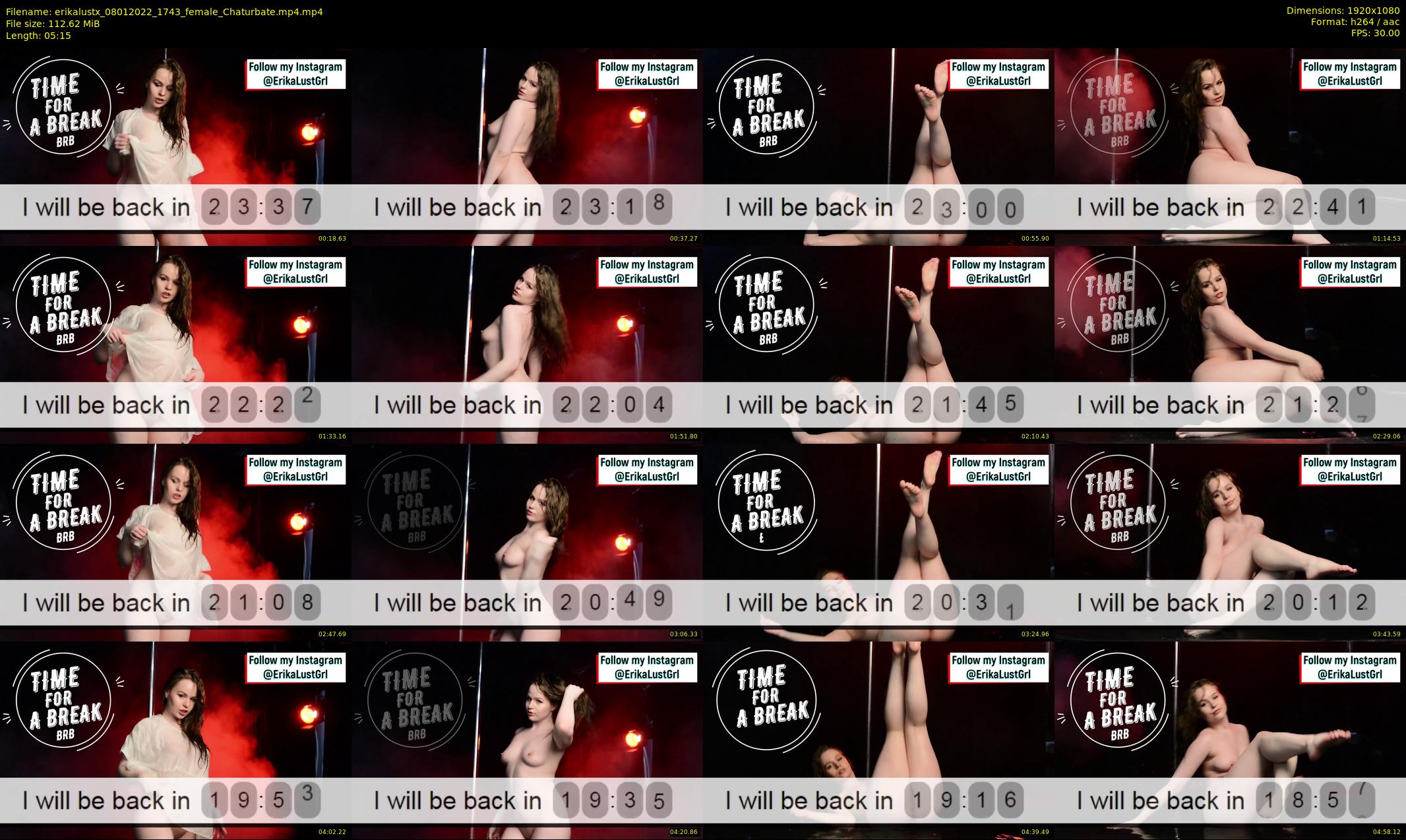 erikalustx — 6 minute Chaturbate female cam show recording, 1080p, Jan 8, 2022
