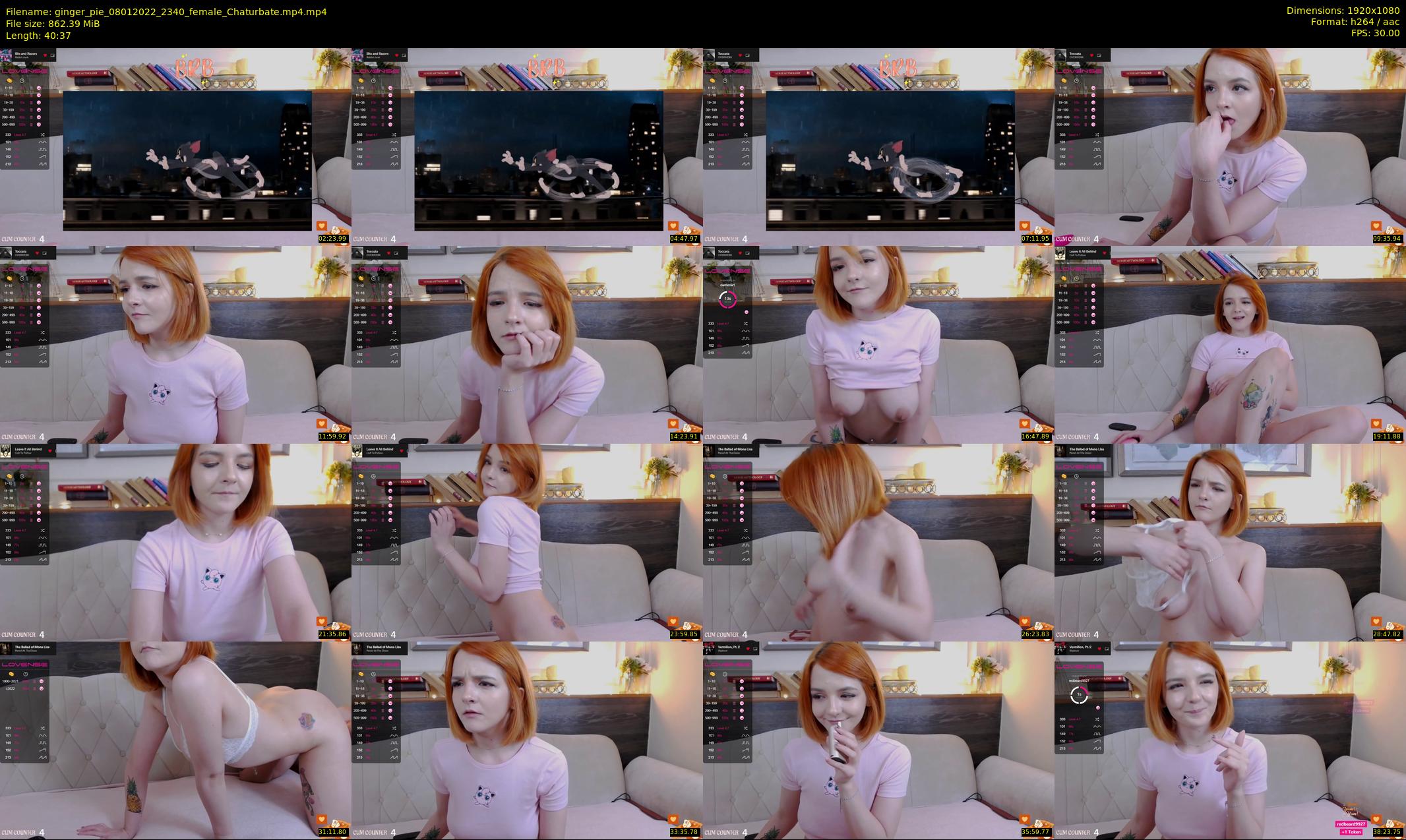 ginger_pie — 41 minute Chaturbate female cam show recording, 1080p, Jan 8, 2022