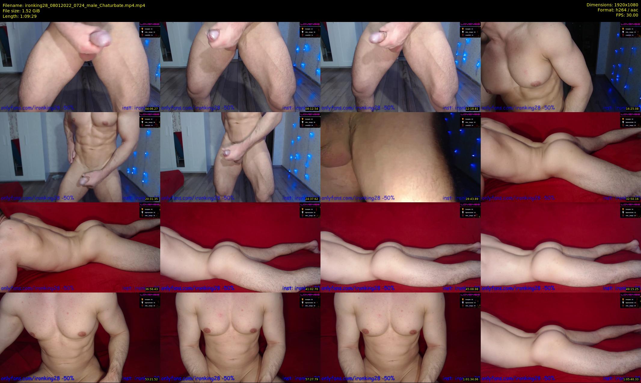 ironking28 — 70 minute Chaturbate male cam show recording, 1080p, Jan 8, 2022