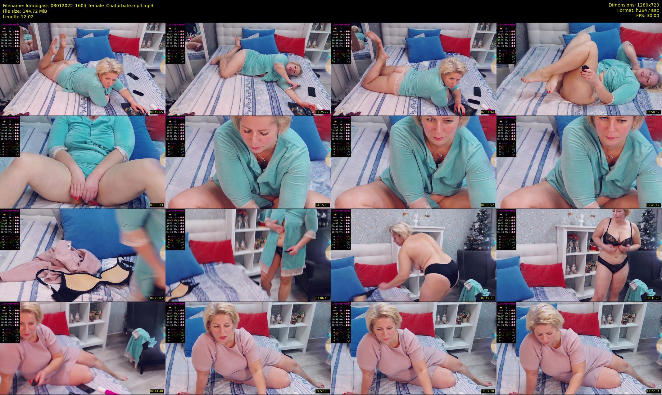 lorabigass — 13 minute Chaturbate female cam show recording, 720p, Jan 8, 2022