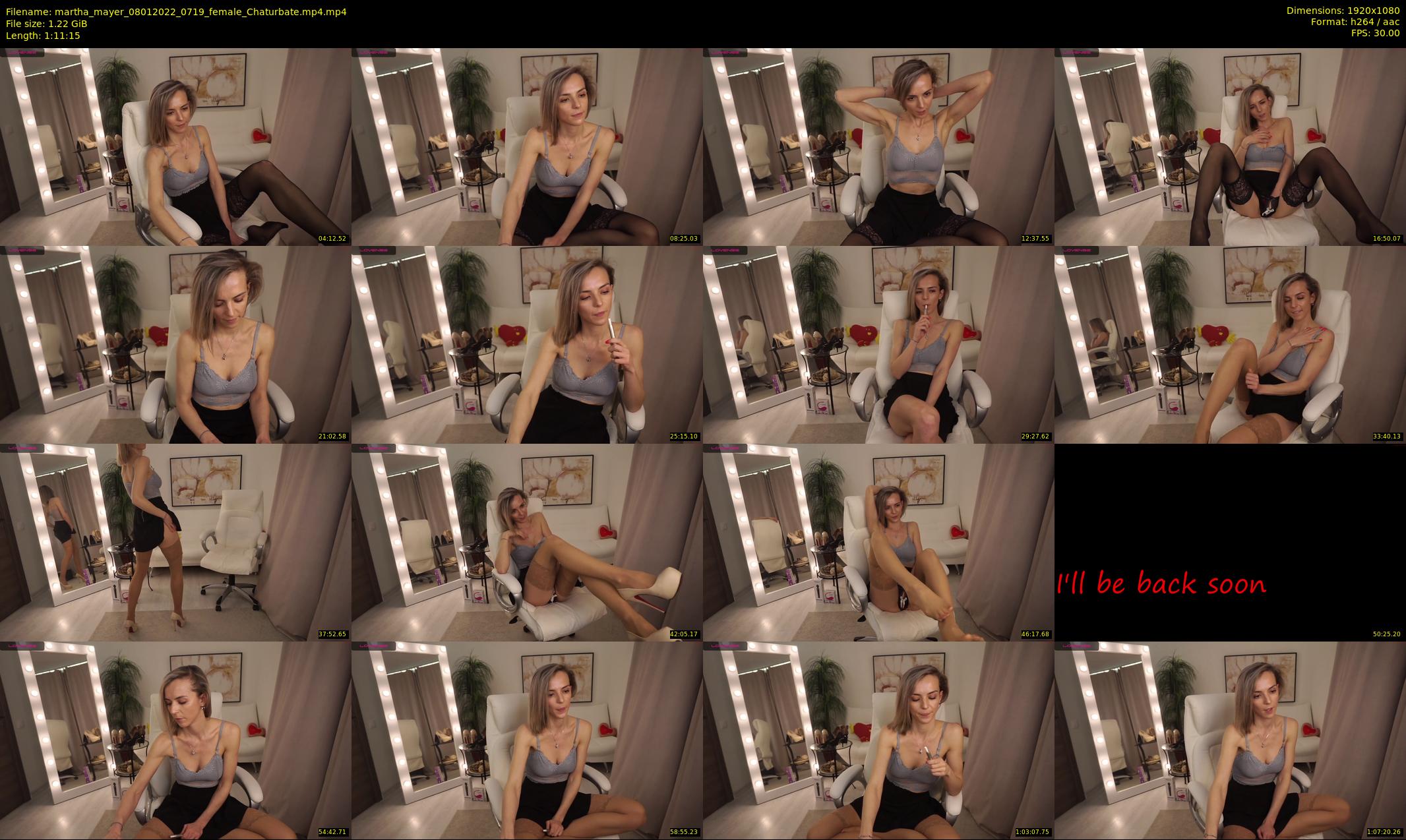 martha_mayer — 72 minute Chaturbate female cam show recording, 1080p, Jan 8, 2022