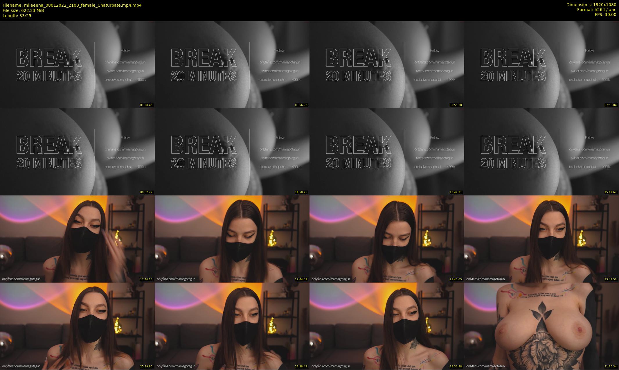mileeena — 34 minute Chaturbate female cam show recording, 1080p, Jan 8, 2022