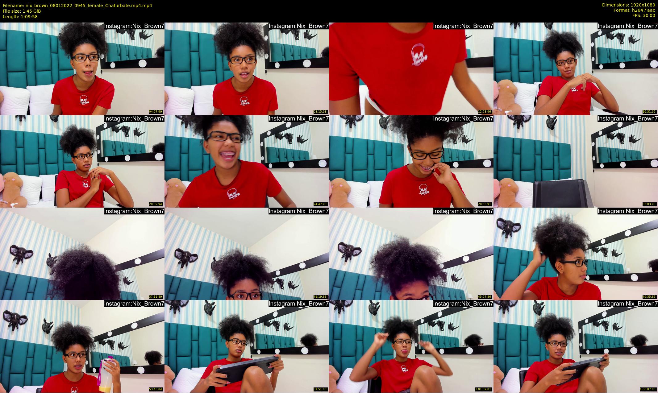 nix_brown — 70 minute Chaturbate female cam show recording, 1080p, Jan 8, 2022