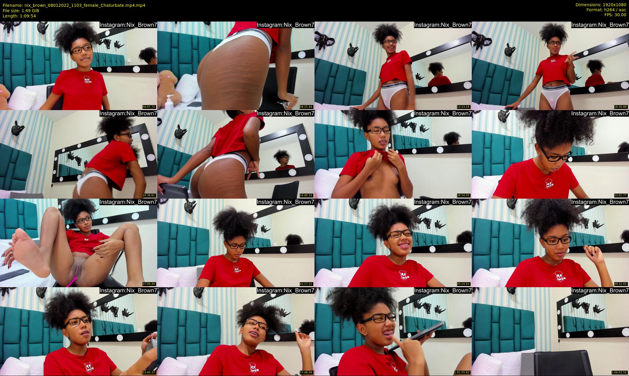 nix_brown — 70 minute Chaturbate female cam show recording, 1080p, Jan 8, 2022