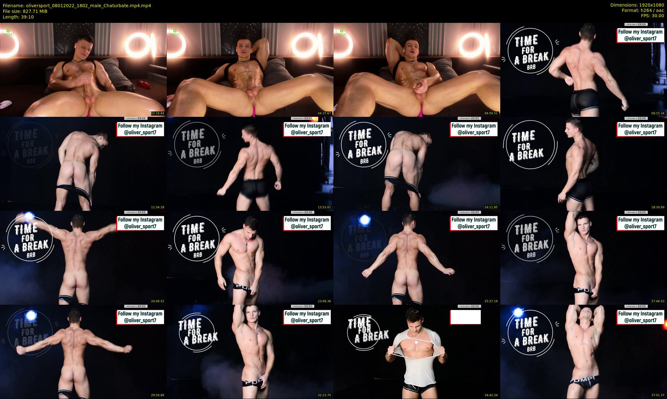 oliversport — 40 minute Chaturbate male cam show recording, 1080p, Jan 8, 2022
