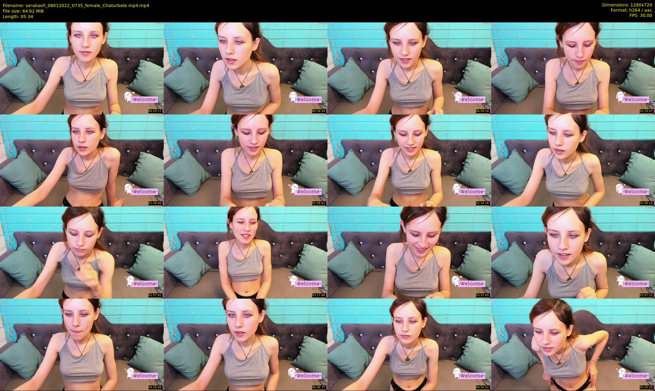 sarakaell — 6 minute Chaturbate female cam show recording, 720p, Jan 8, 2022