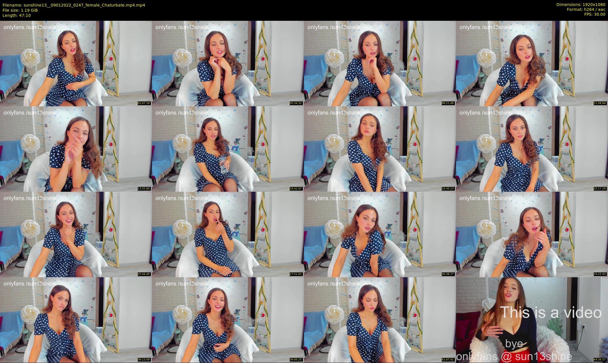 sunshine13_ — 48 minute Chaturbate female cam show recording, 1080p, Jan 9, 2022
